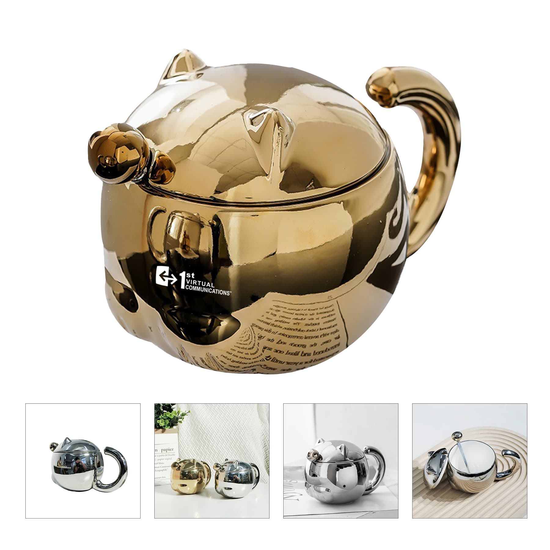 12oz Cute Cat Mugs Ceramic Coffee Cup