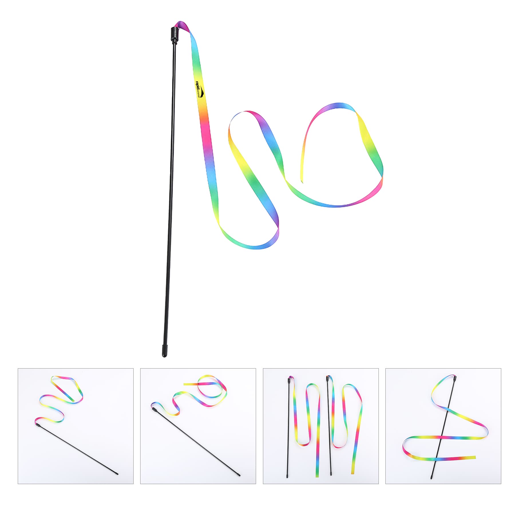 Cat Rainbow Wand String Teaser Toys