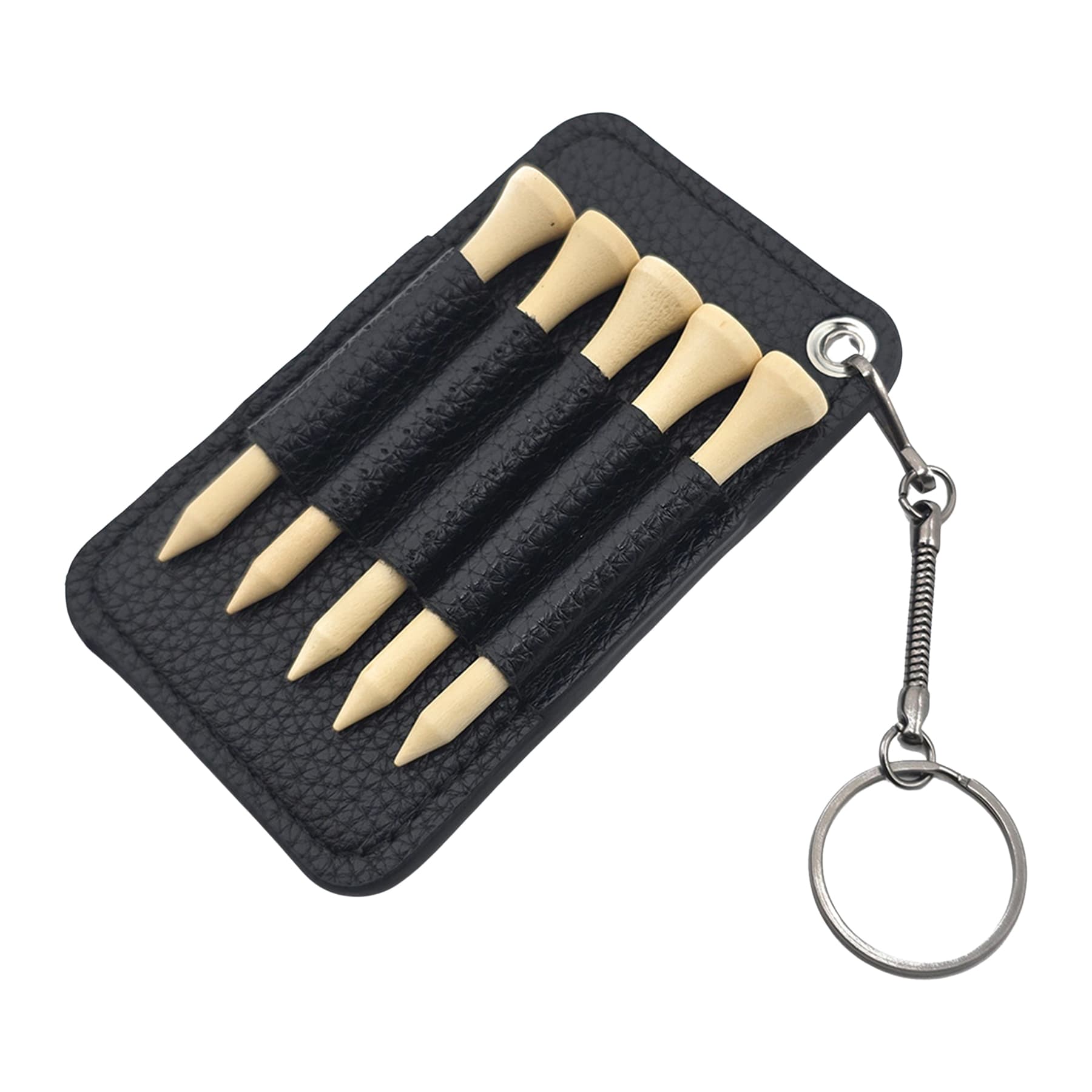 PU Leather Golf Tees Practical Tee Divot Tool Bag