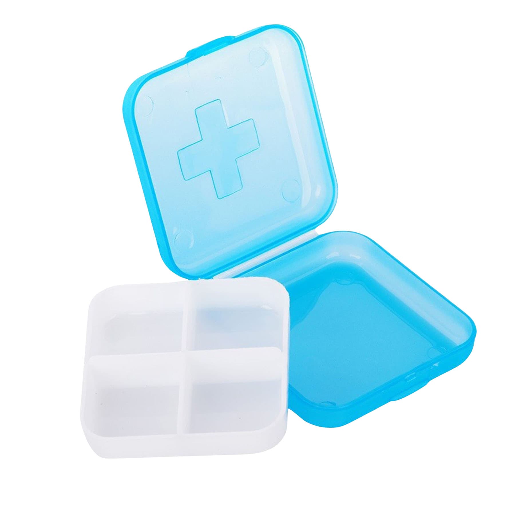 4 Compartment Cross Pill Case