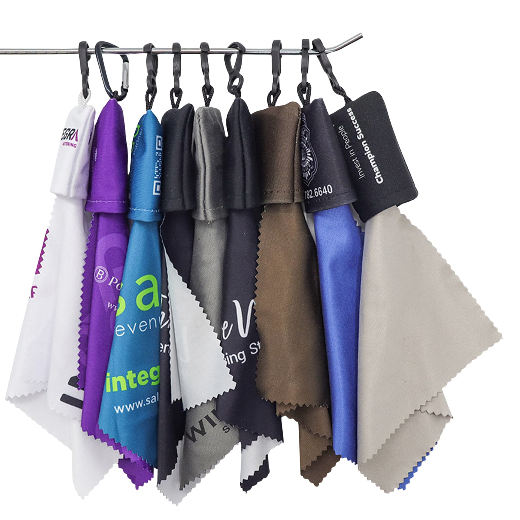 Sublimation Microfiber Glass Cleaning Wiping With Keychain