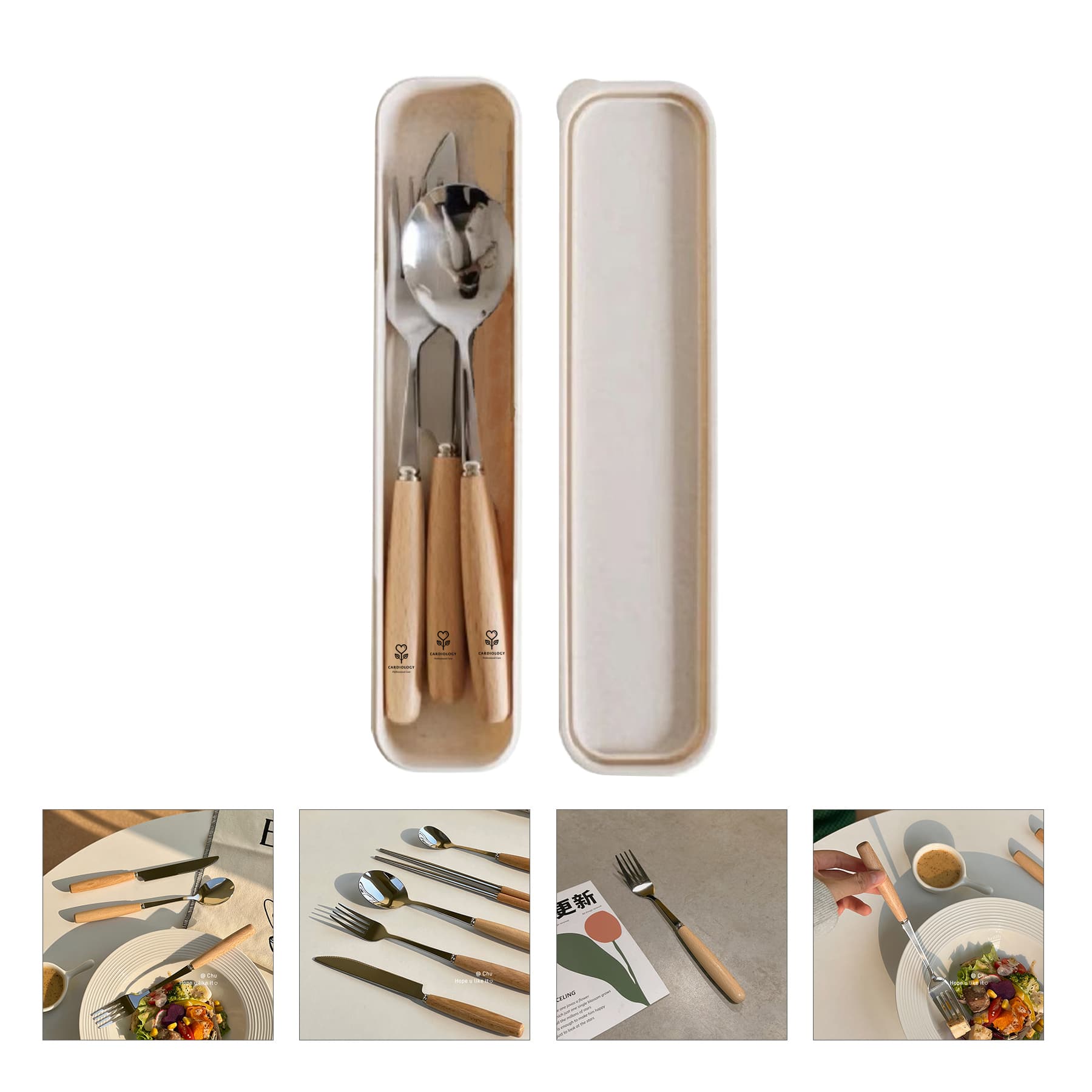 Stainless Steel Cutlery Set With Wooden Handle