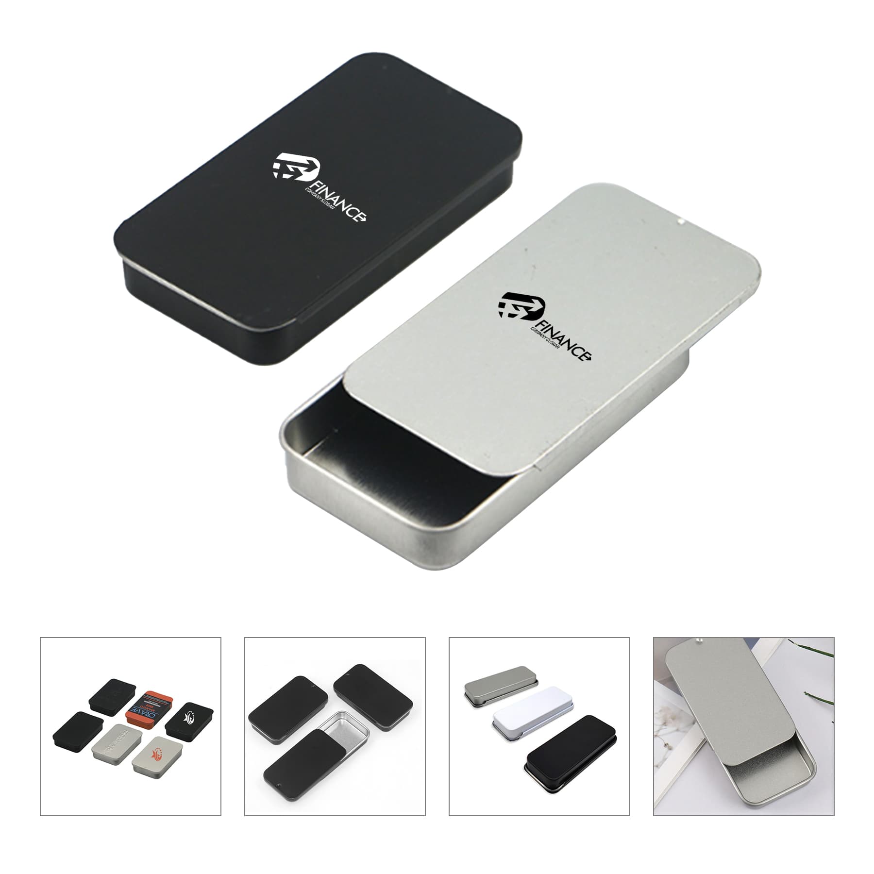 Mini Metal Slide Top Tin Containers