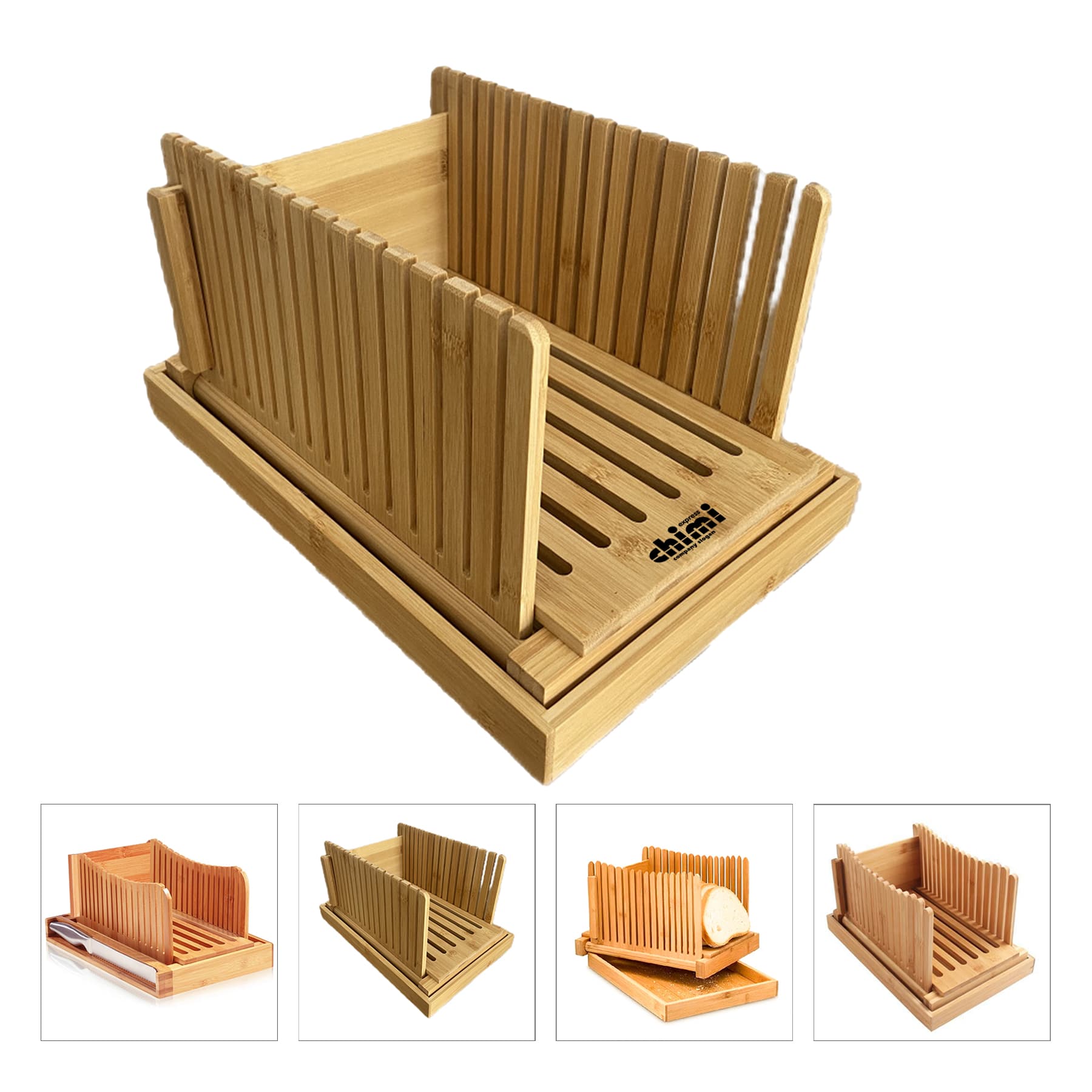 Bamboo Bread Slicer with Tray