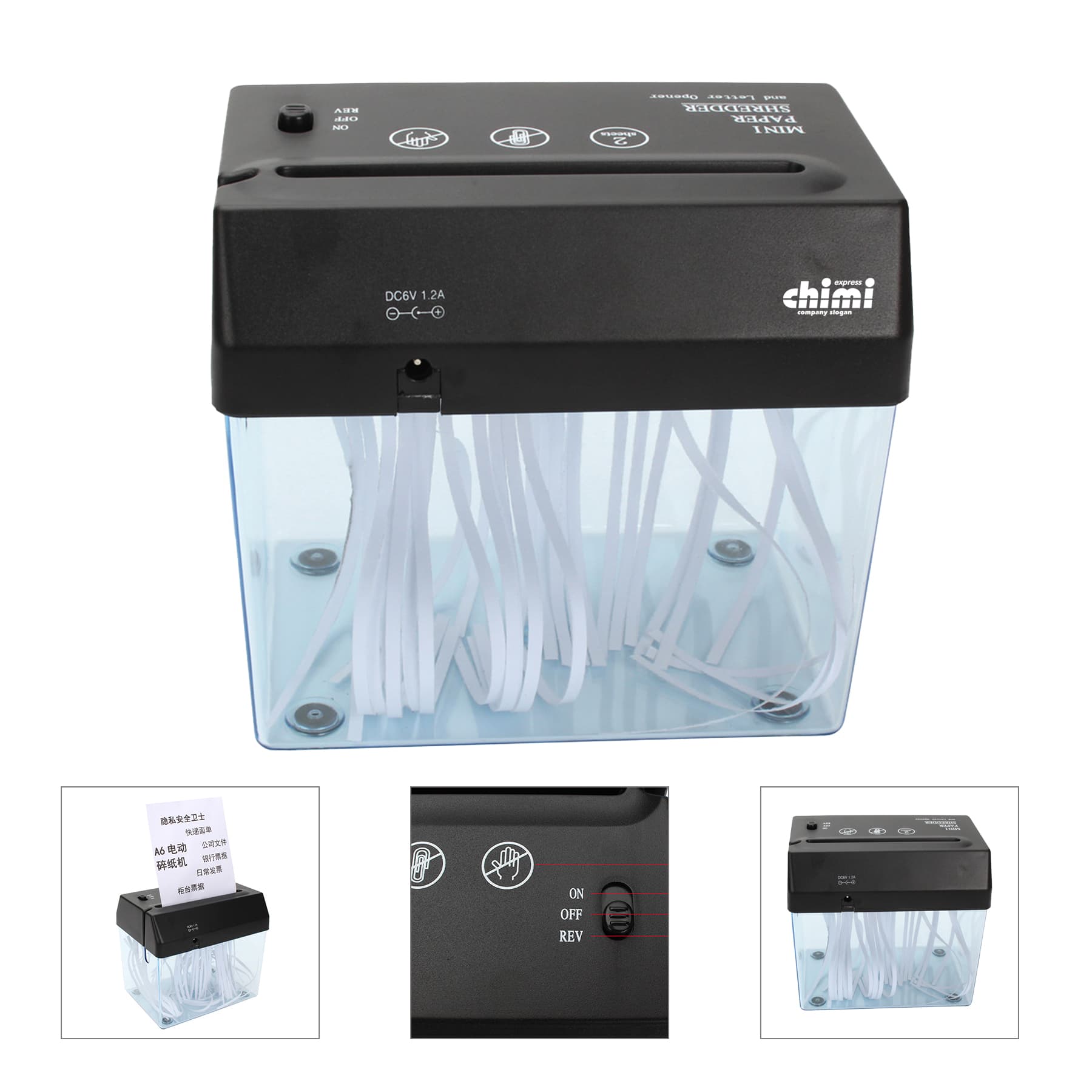 Mini Desktop Auto Paper Shredder Letter Opener