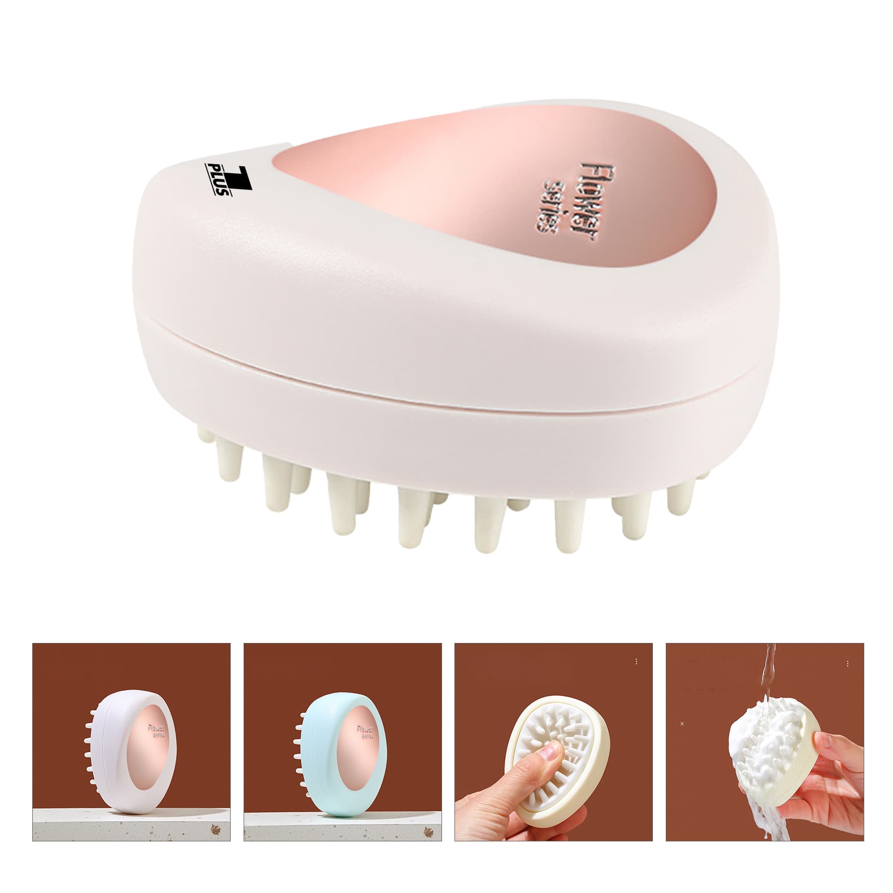 Silicone Shampoo Scalp Massage Brush Washing Comb