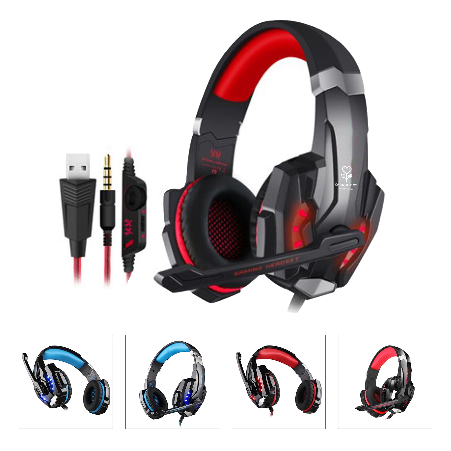 Stereo Noise Cancelling Over Ear Headphones With Mic