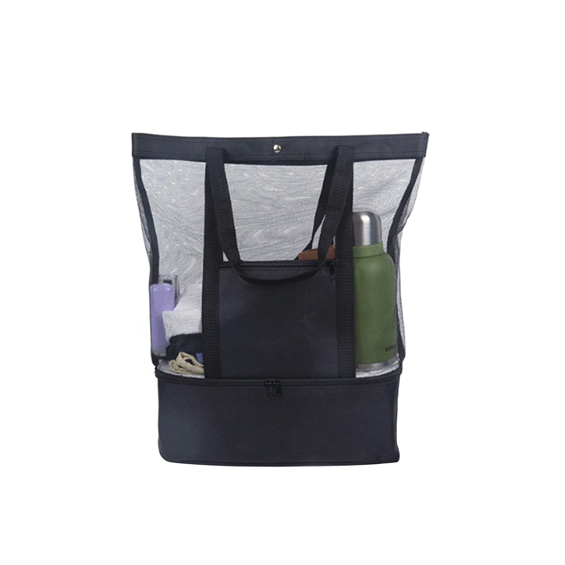 Beach Mesh Tote Bag With Cooler