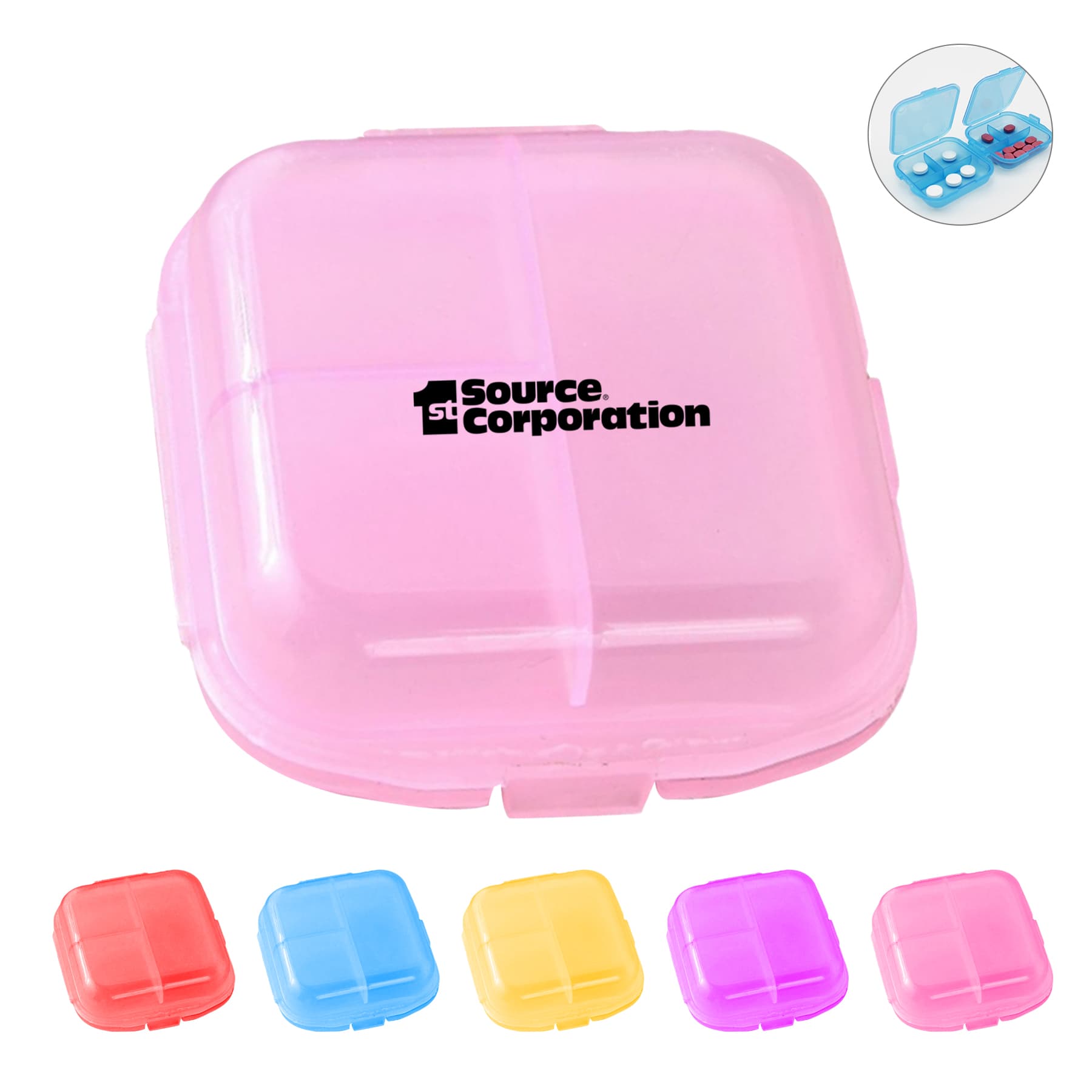 Pill Holder Storage 6 Compartments
