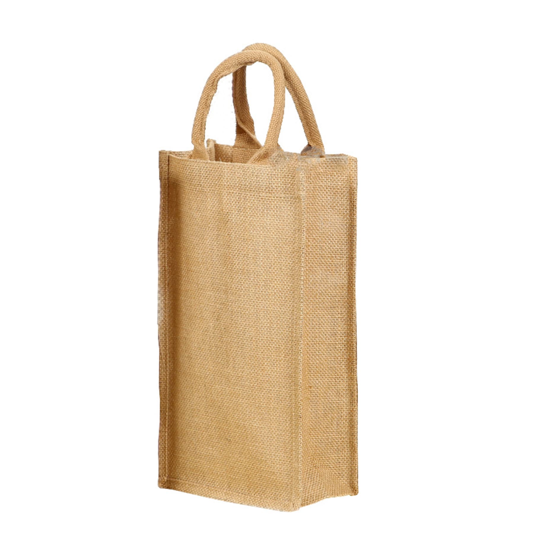 4 Bottle Jute Wine Tote Bag