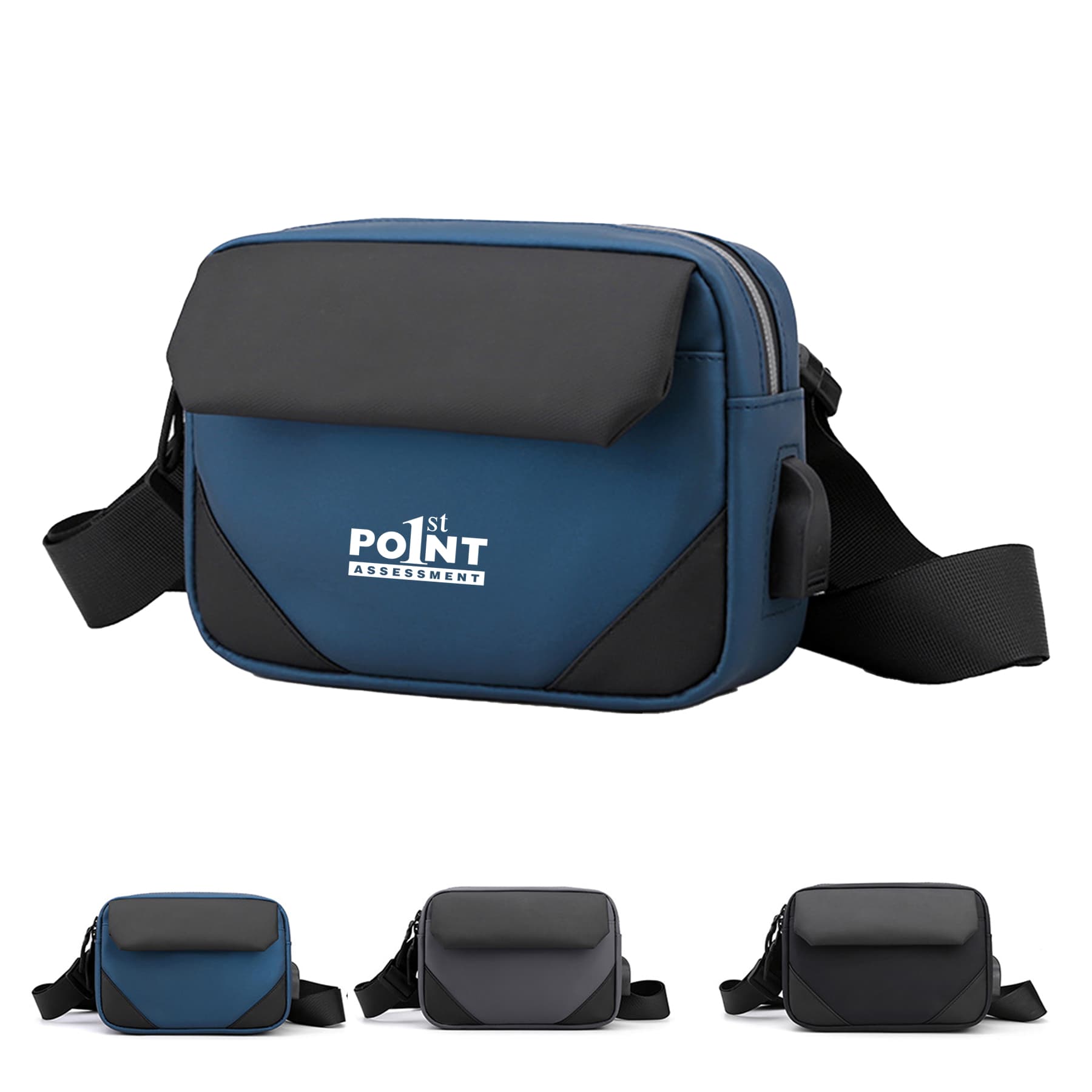 New solid color coated Nylon crossbody bag