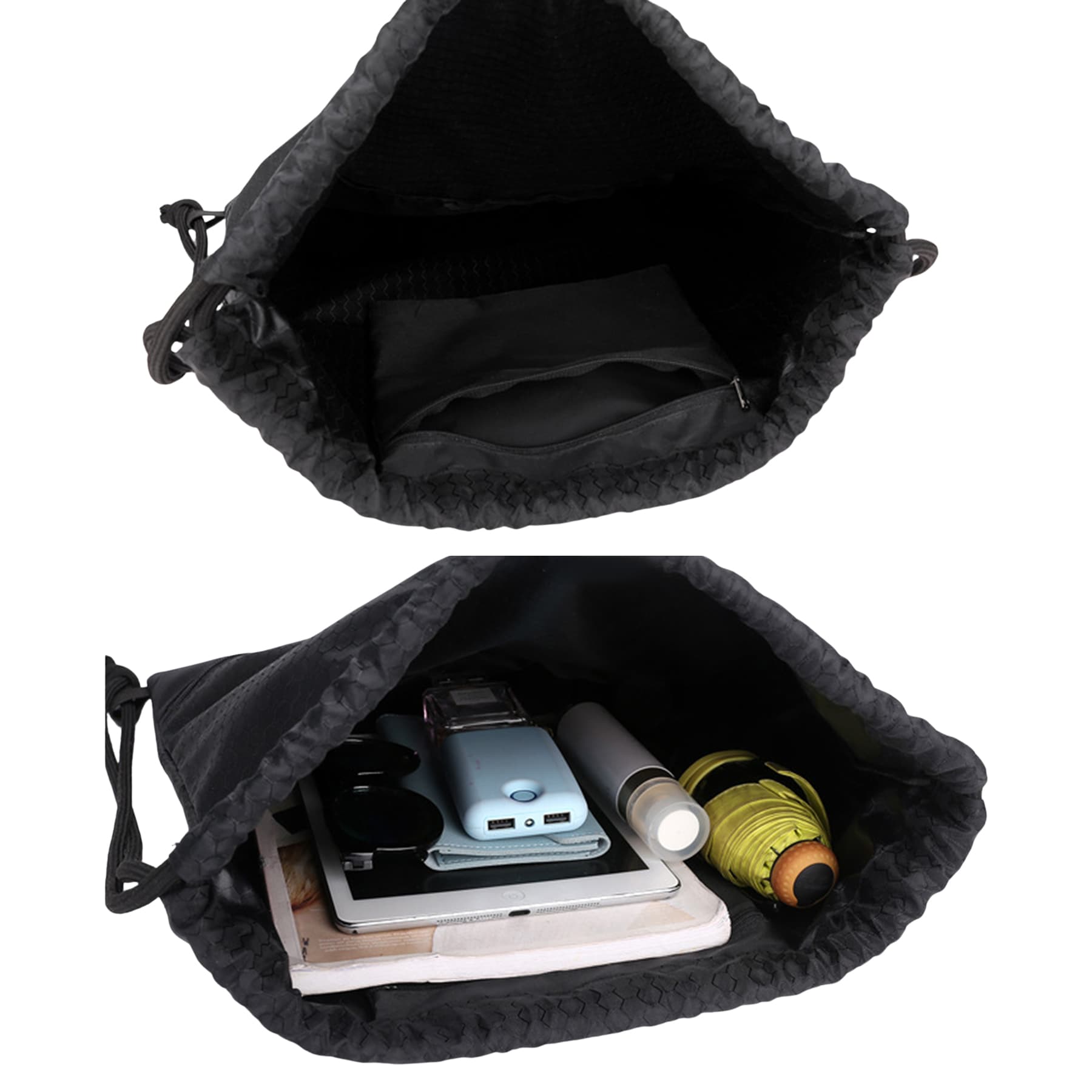 420D Drawstring Bag with Zipper