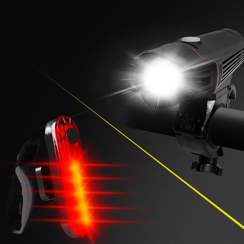 Ultra Bright USB Rechargeable Bike Light Set
