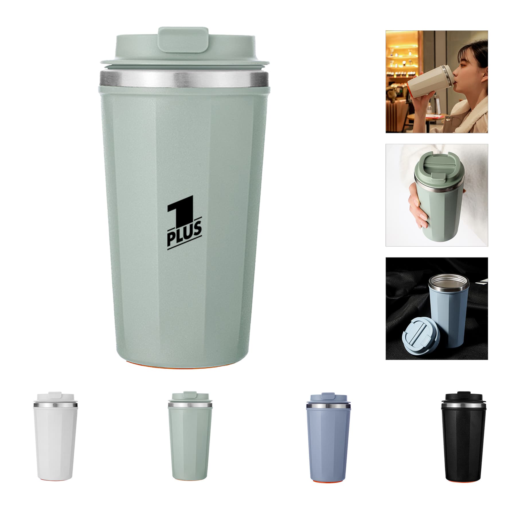 Tumbler Reusable Suction Coffee Cup