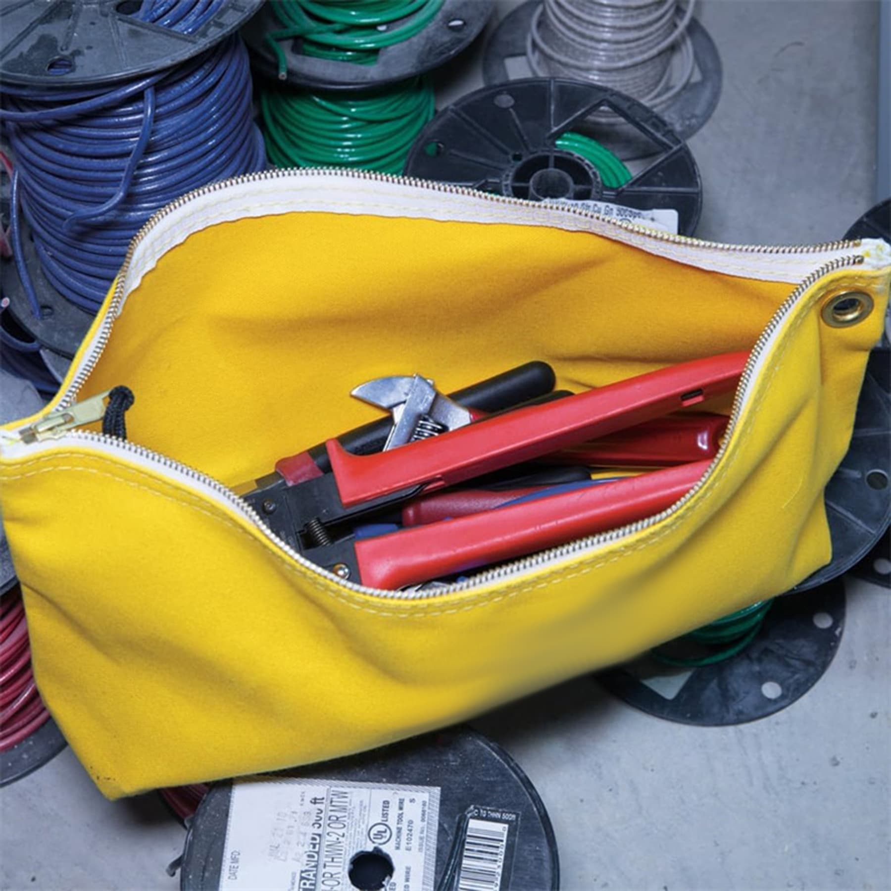 Canvas Tool Bag With Zipper