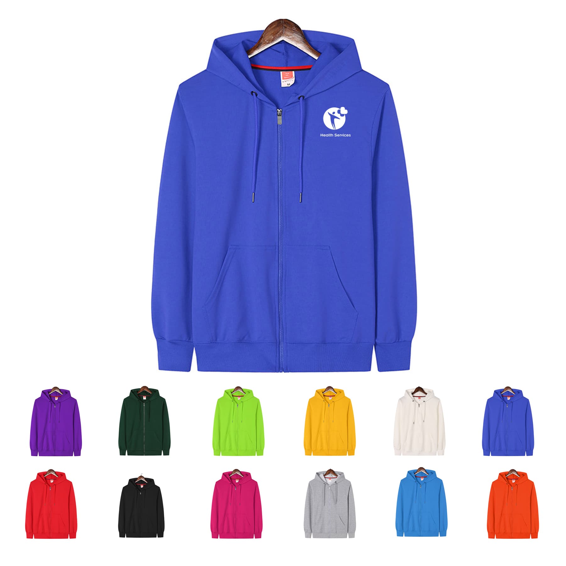 Adult Hooded Zip-up Sweatshirt