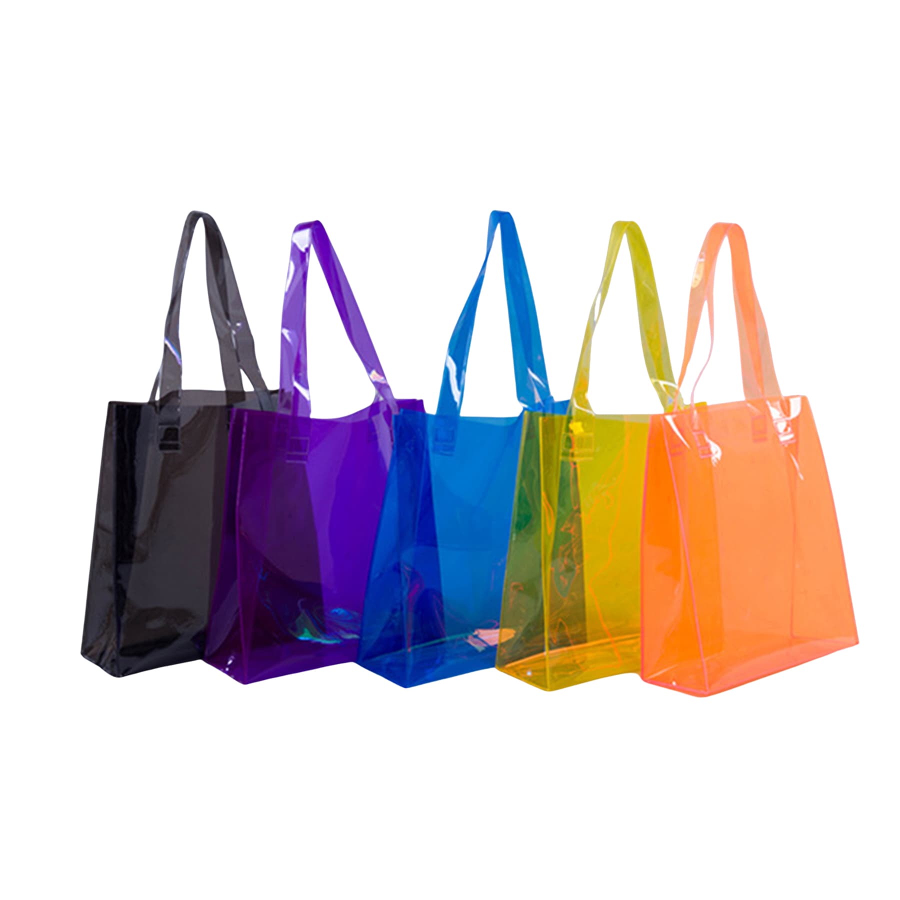 Purple Clear Stadium Tote Bag