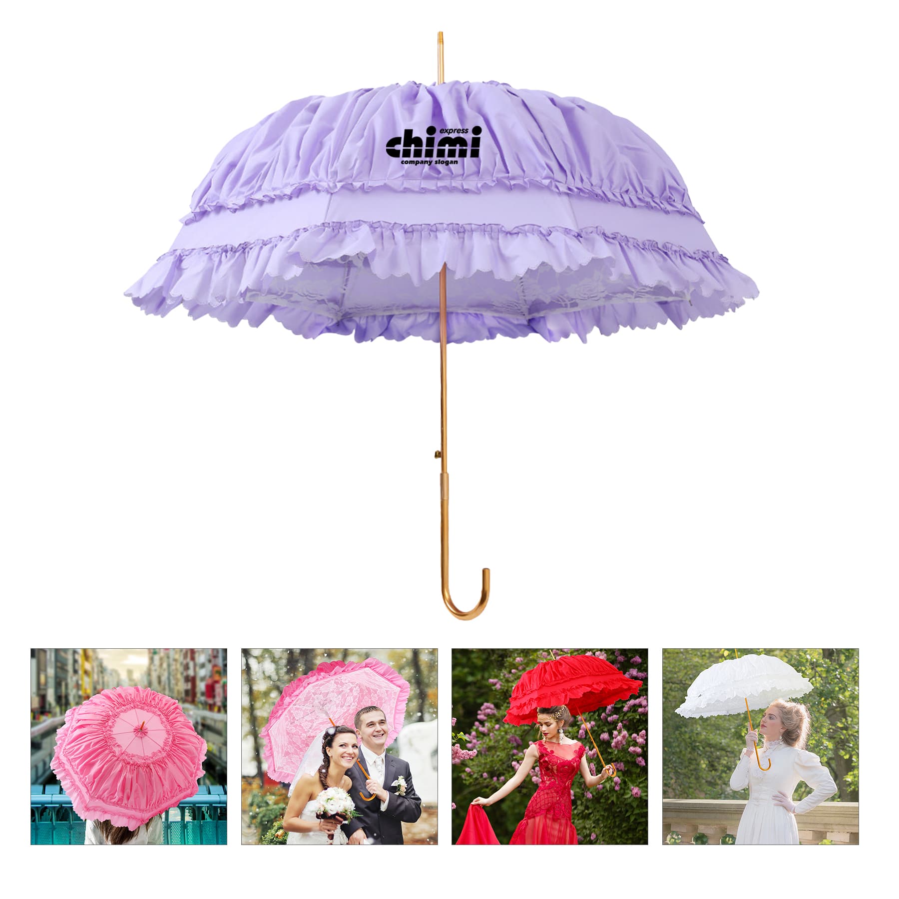 Folding UV Resistance Lace Parasol For Women Girls