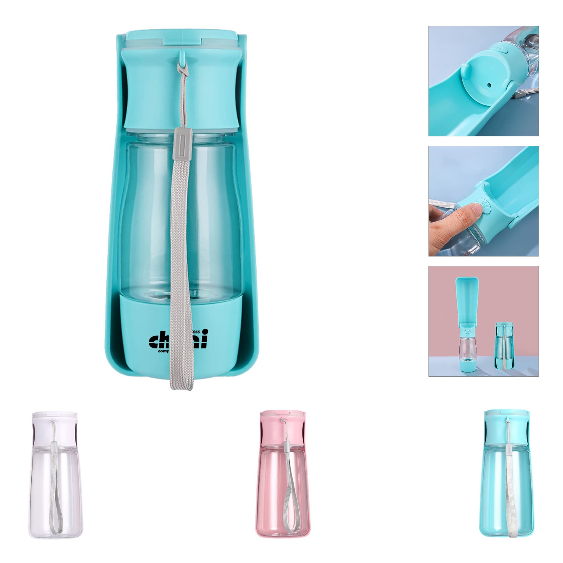 2 In 1 Foldable Dog Water Bottle