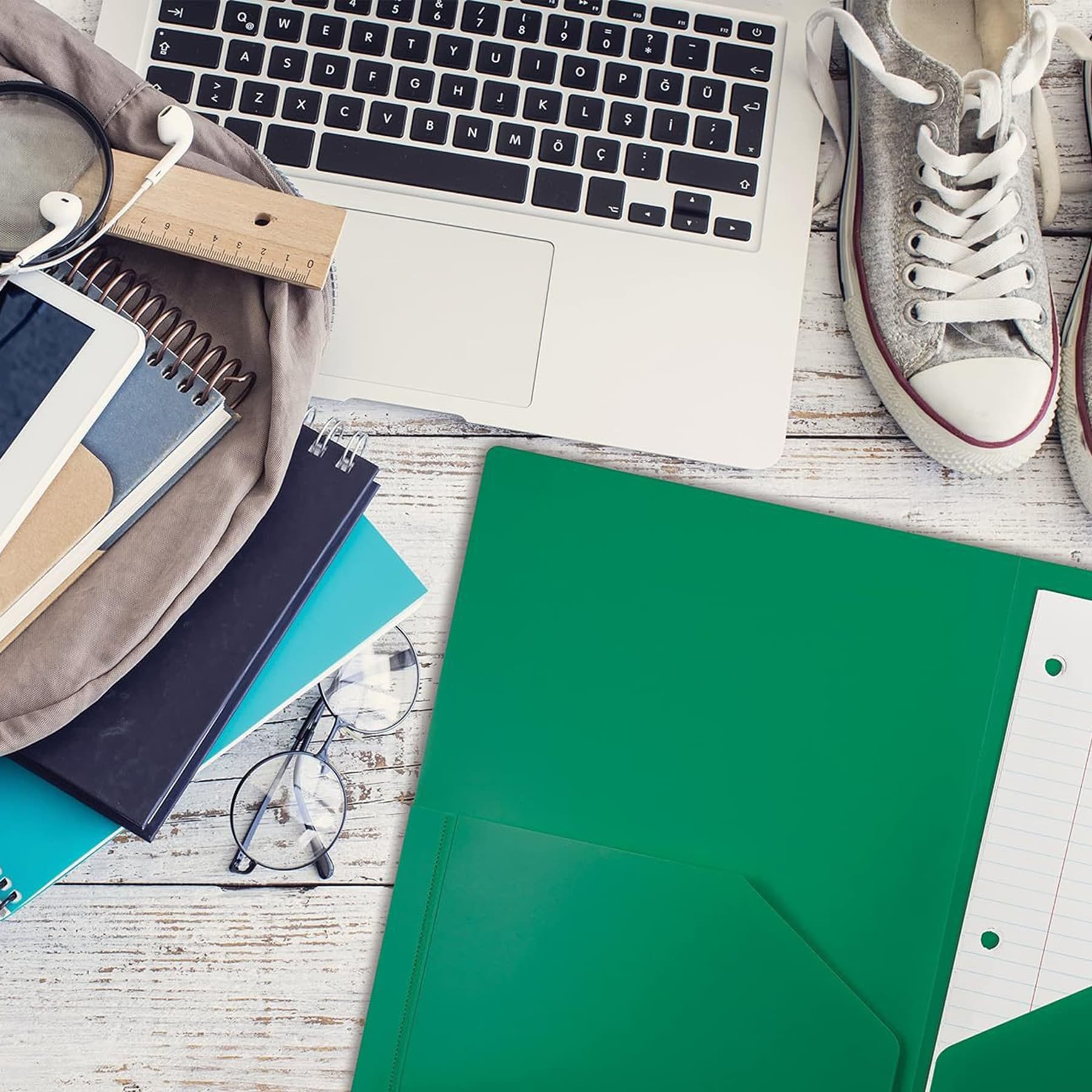 11.4"x9.3" Plastic Double Pocket Folder