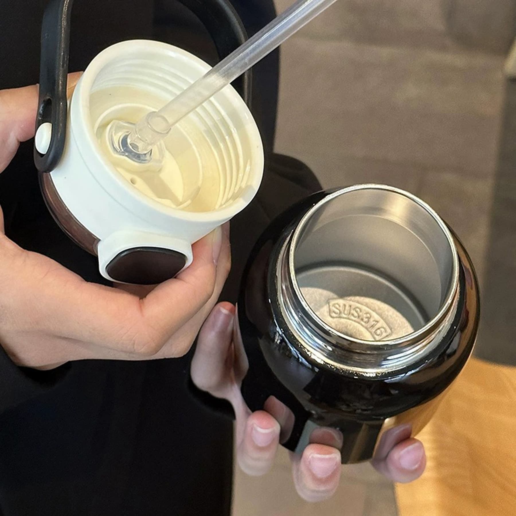 17 oz 316 stainless steel insulated bottle handle