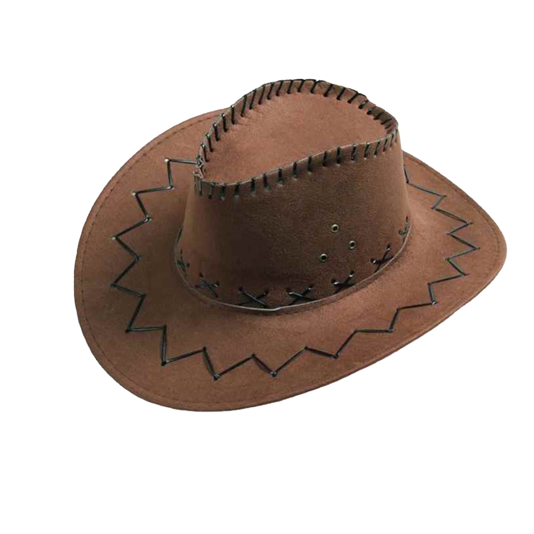 Faux Felt Cowboy Hat With Cords