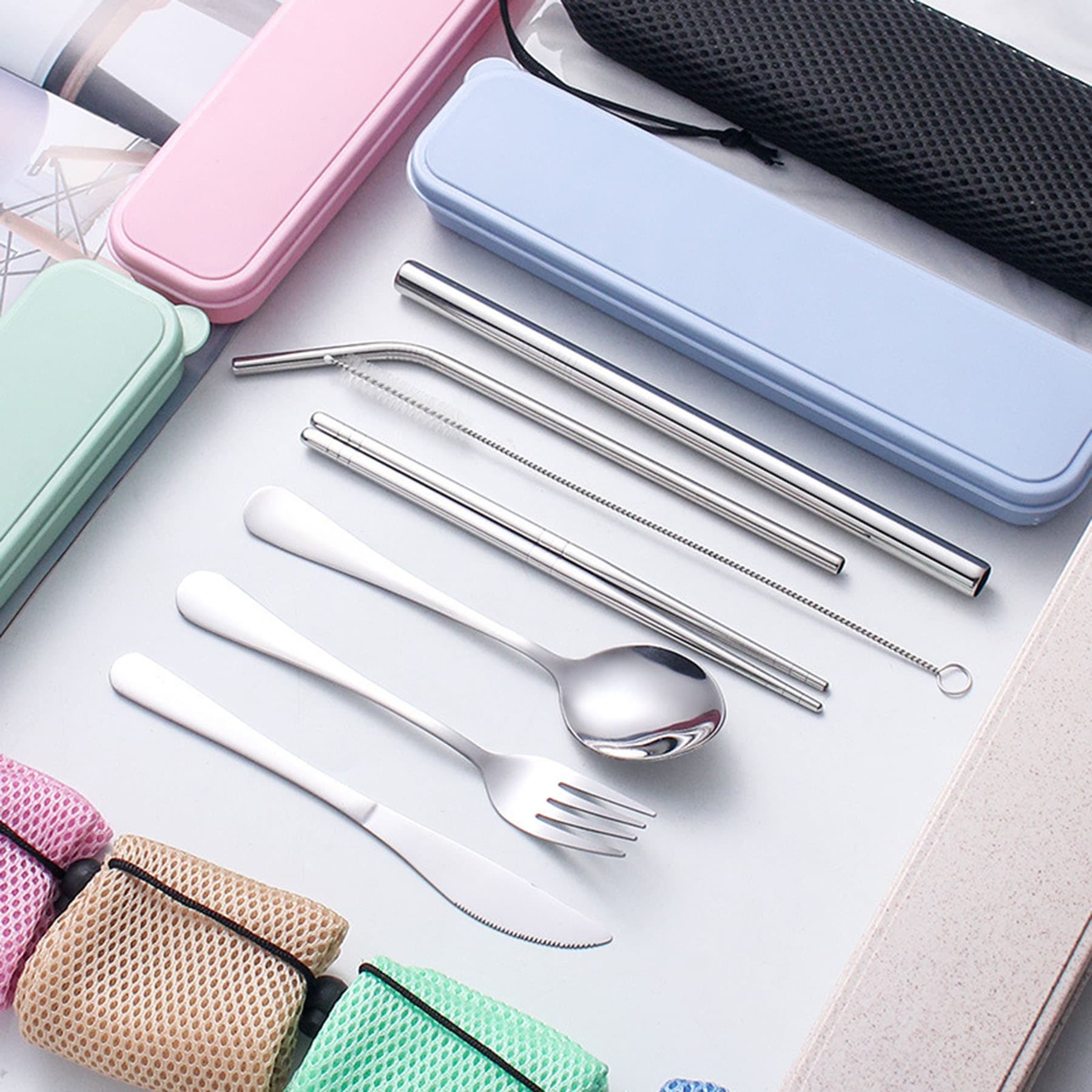 Stainless Steel Utensils Case Set