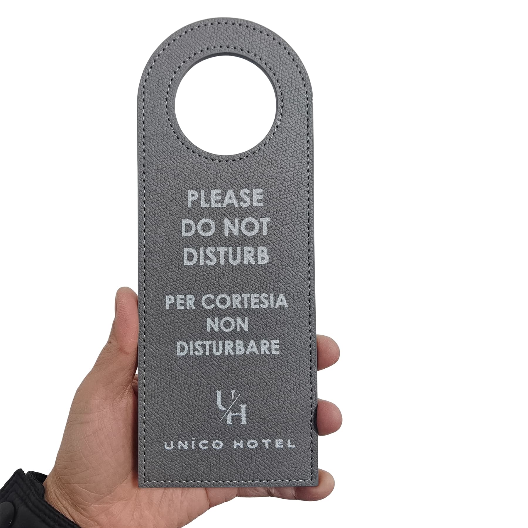 PU leather hotel room door sign conference