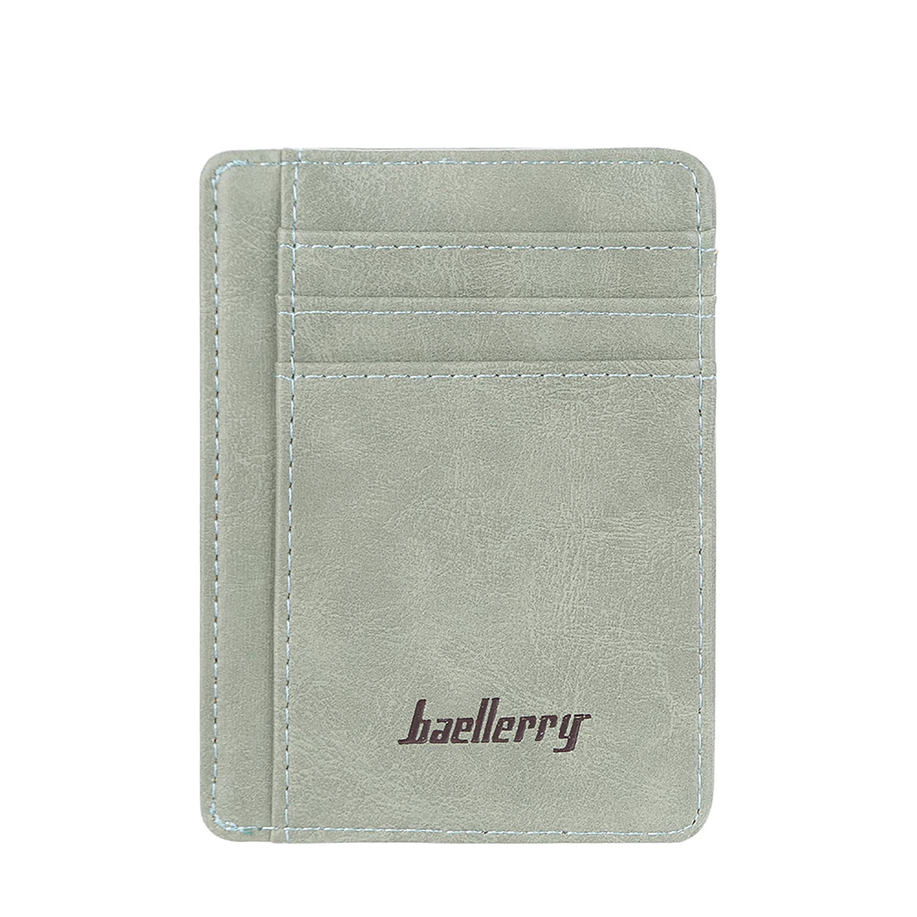 Antimagnetic Ultrathin Retro PU Card Holder Wallet