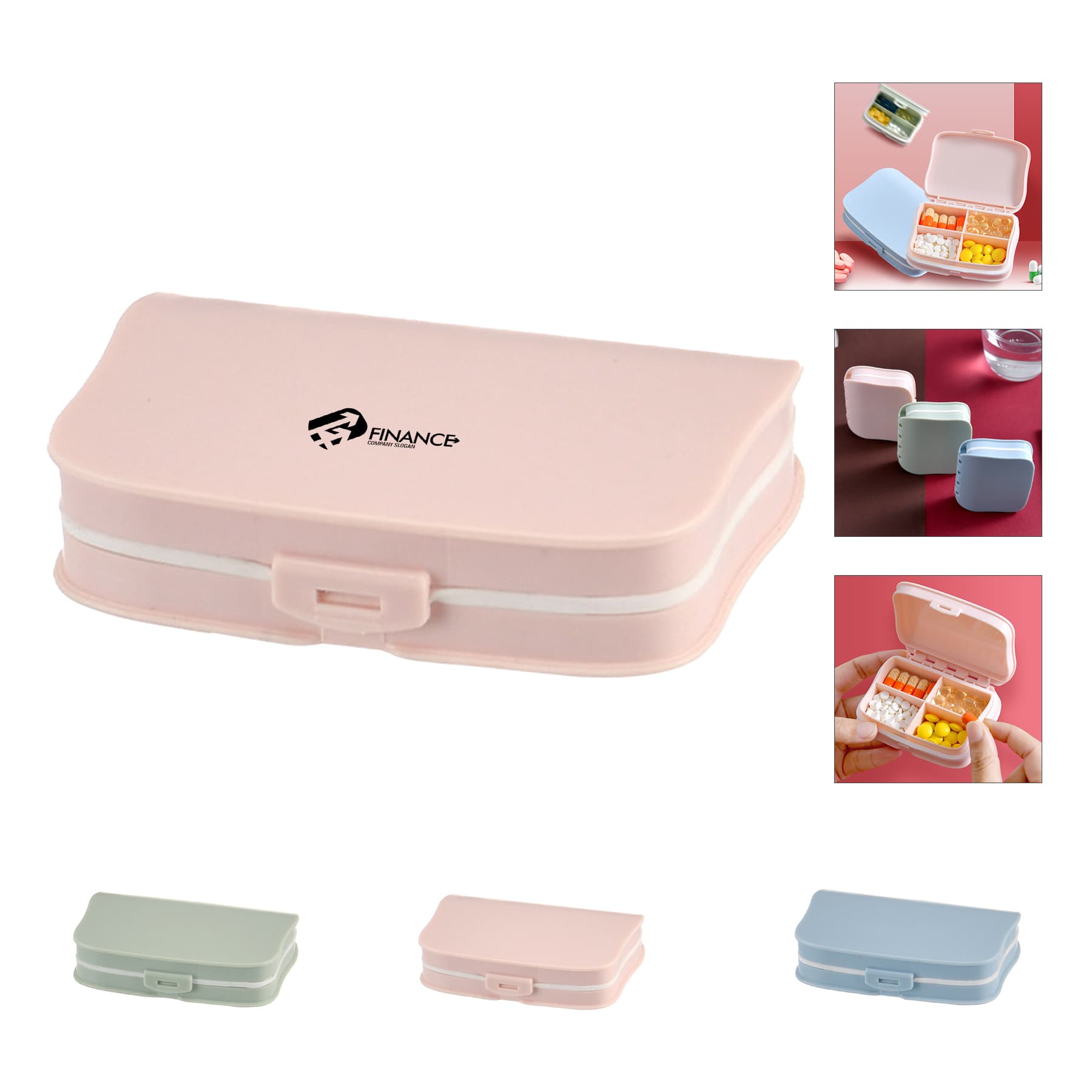 4 Compartment Portable Pill Box