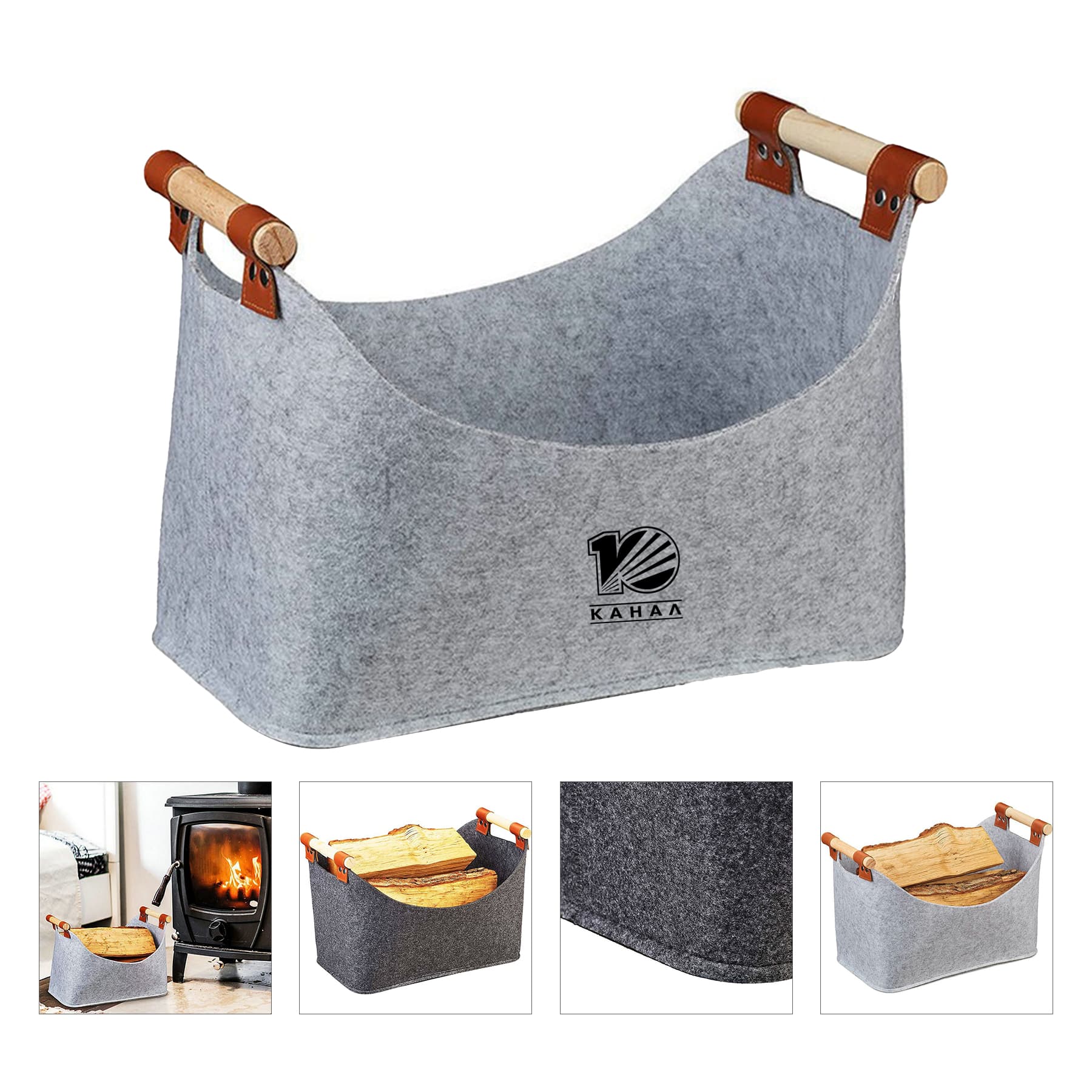 Felt Firewood Tote Bag