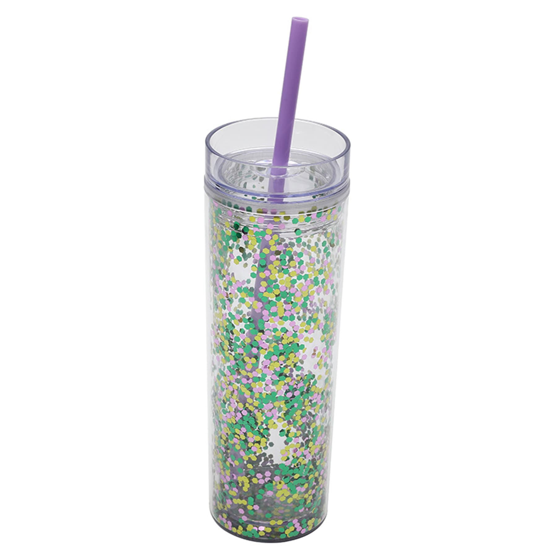 Acrylic Glitter Cup with Straw 20 oz