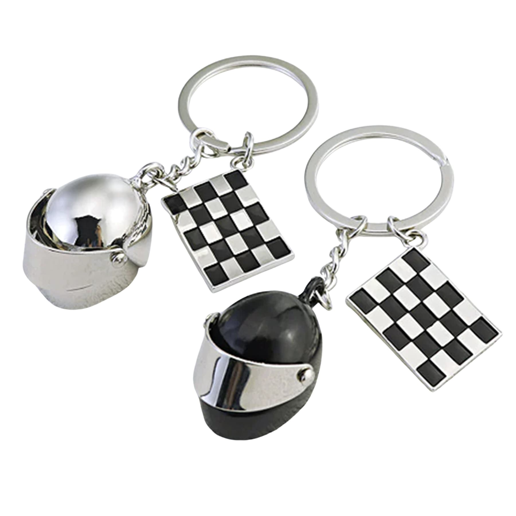 Metal Helmet Keychain