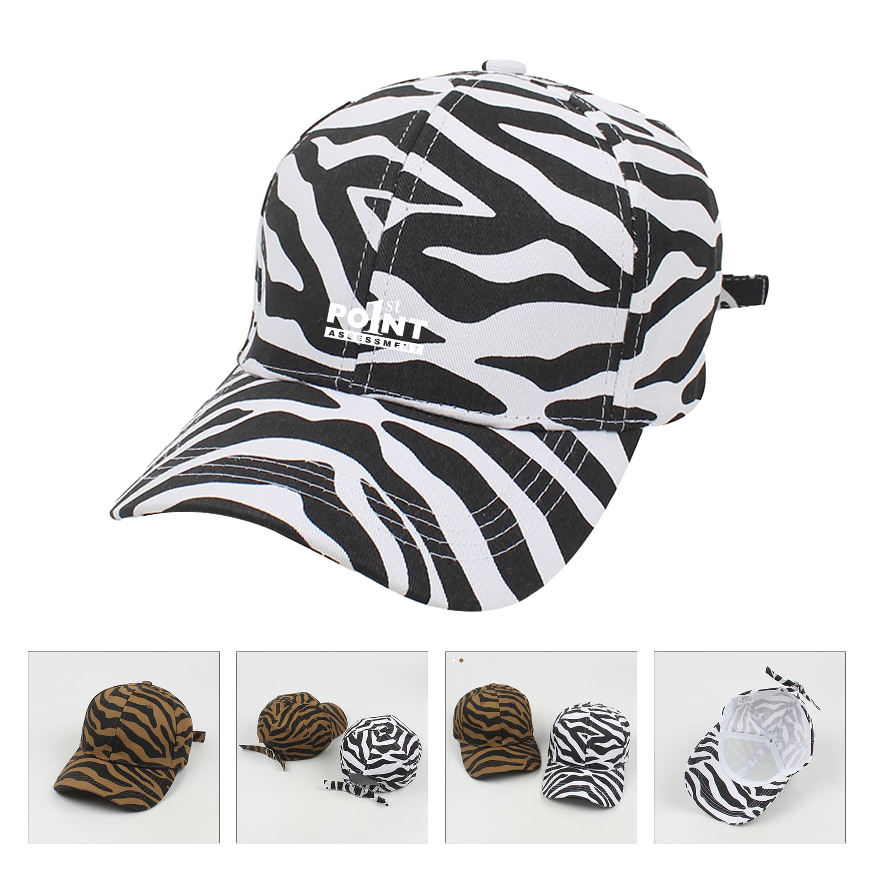 Zebra Print Baseball Cap