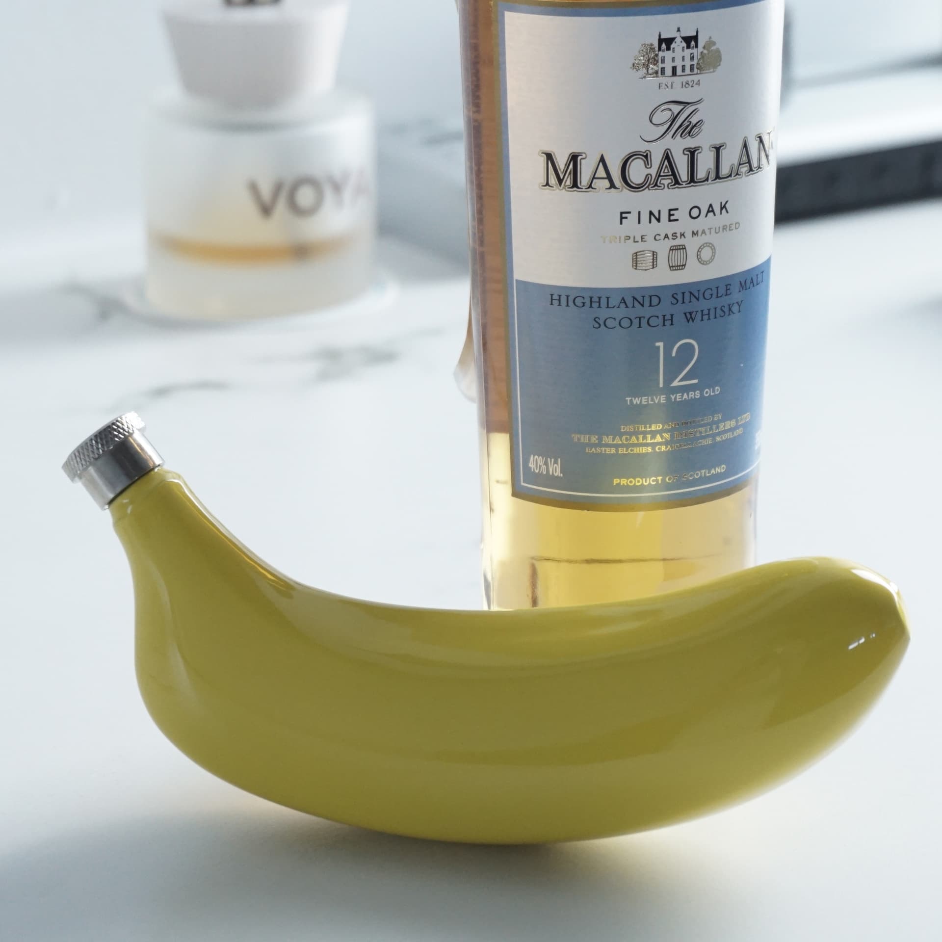 5 Ounce Banana Shaped Stainless Steel Flask