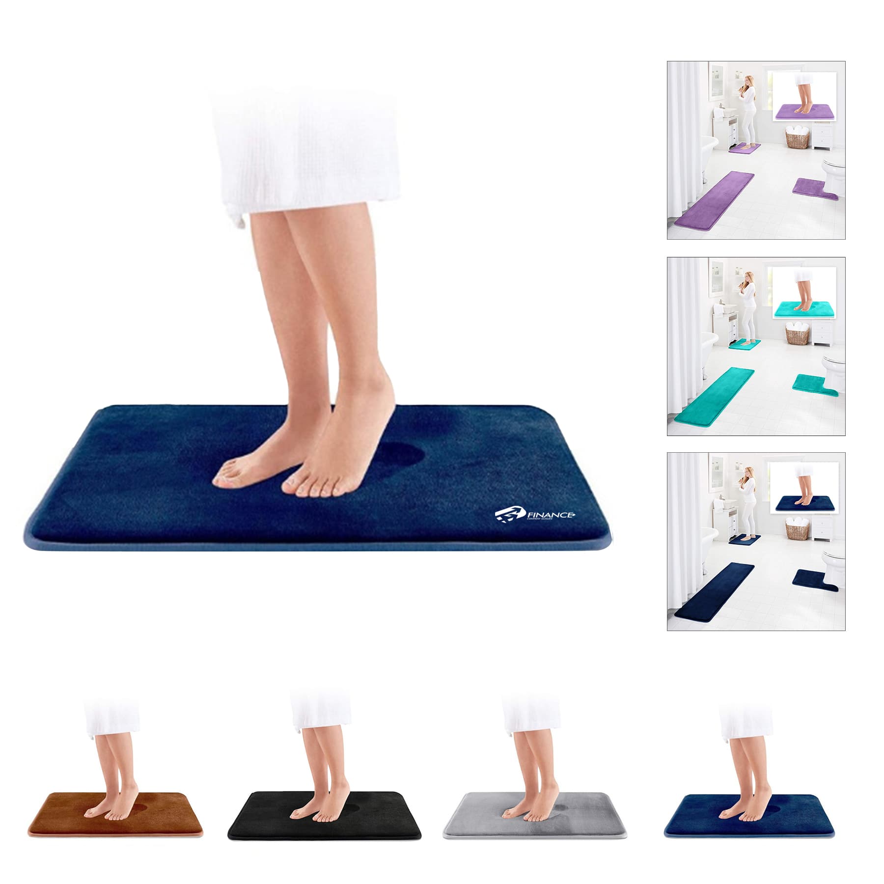 Memory Foam Bath Mat Size: L