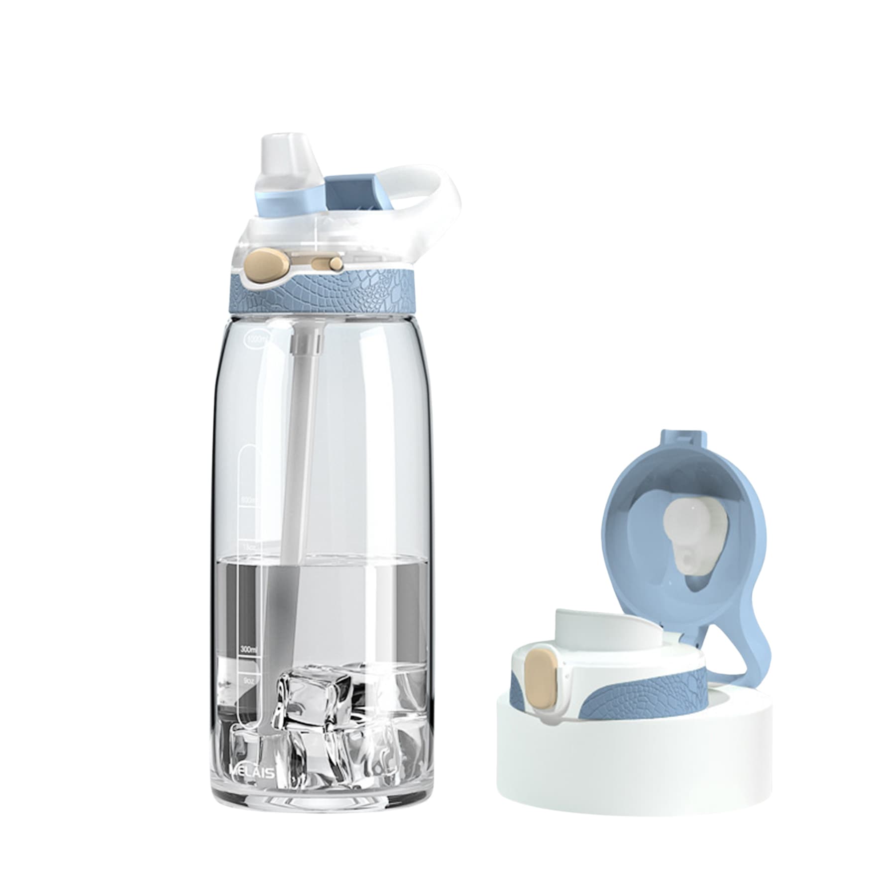 1000Ml Sports Water Bottle With Straw