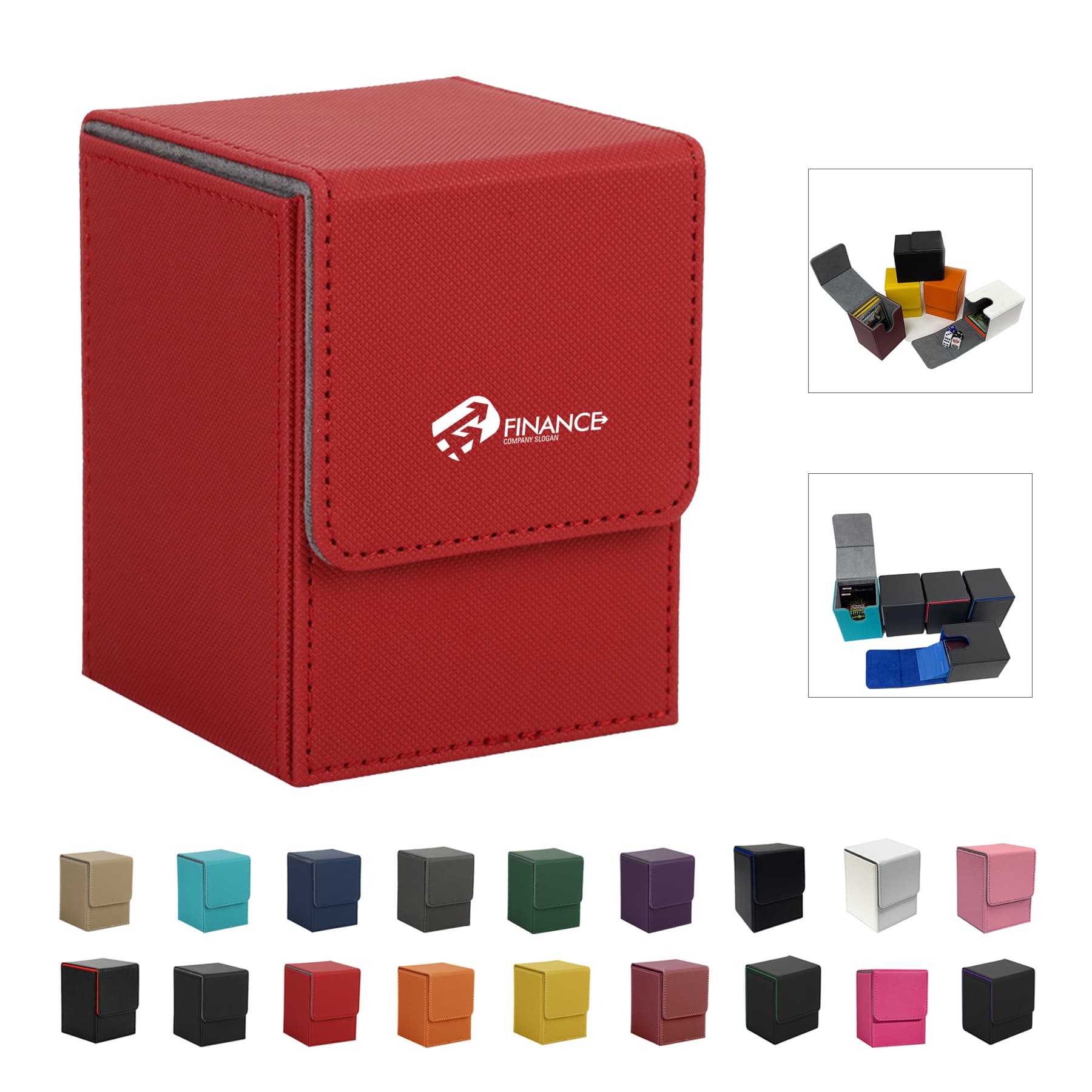 PU Leather Card Storage Boxes for Games