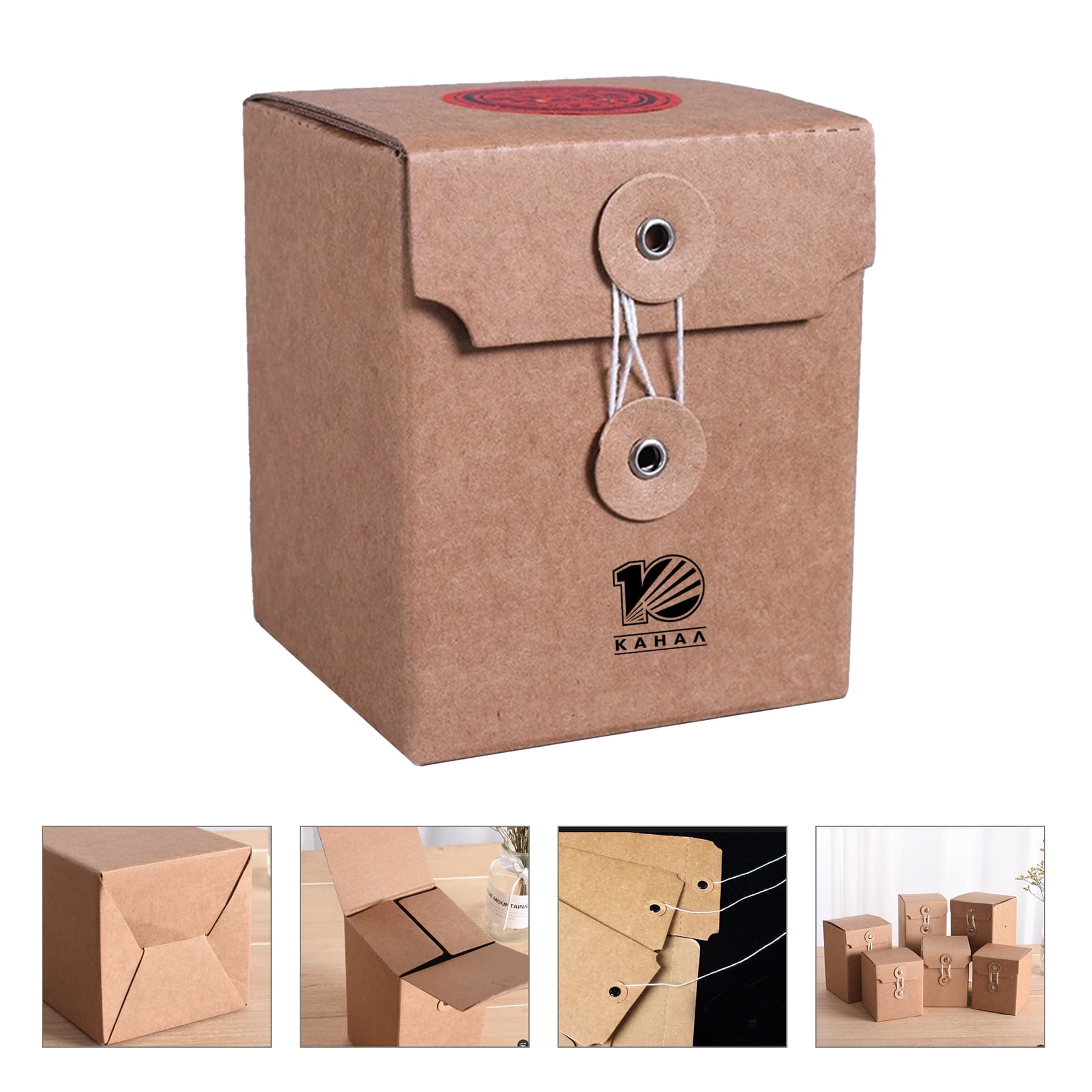 Kraft Paper Gift Box w/ Custom Imprint
