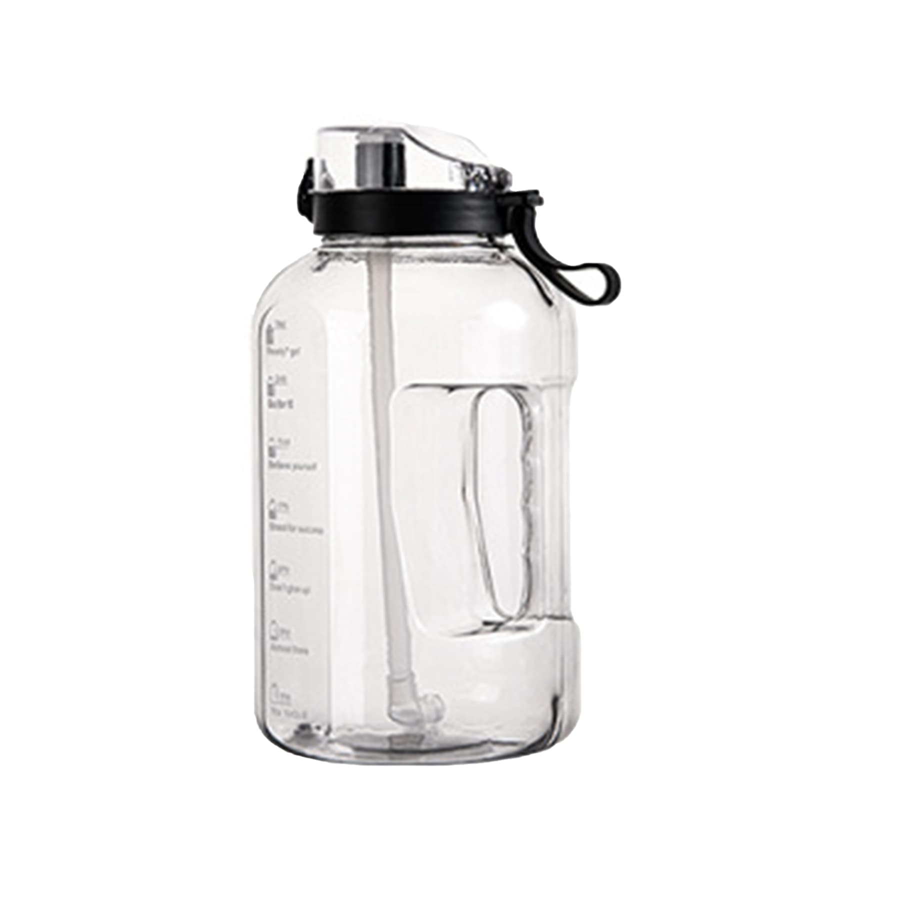 Half Gallon Water Jug With Lid & Straw