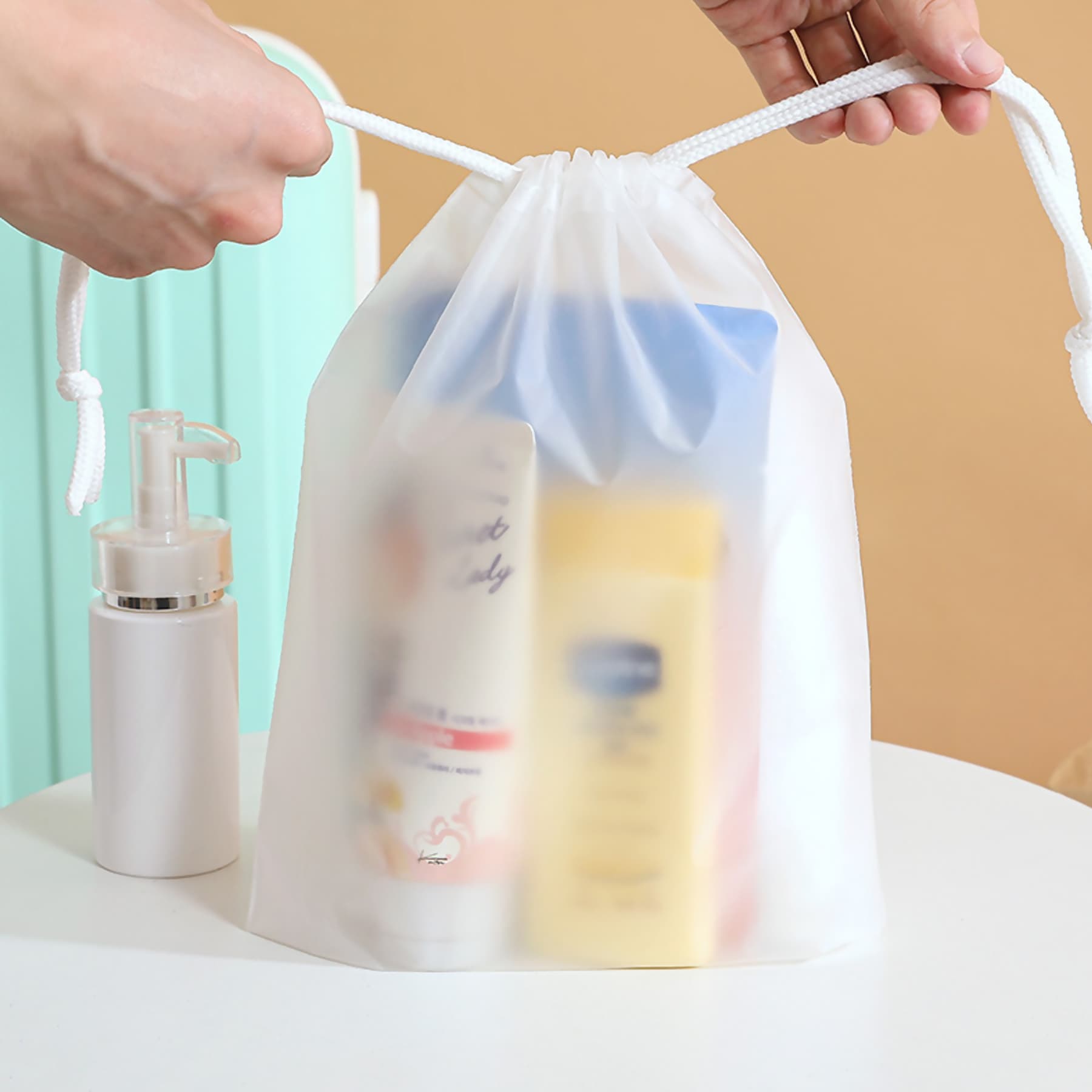 Portable Drawstring Storage Bag Travel Organizer