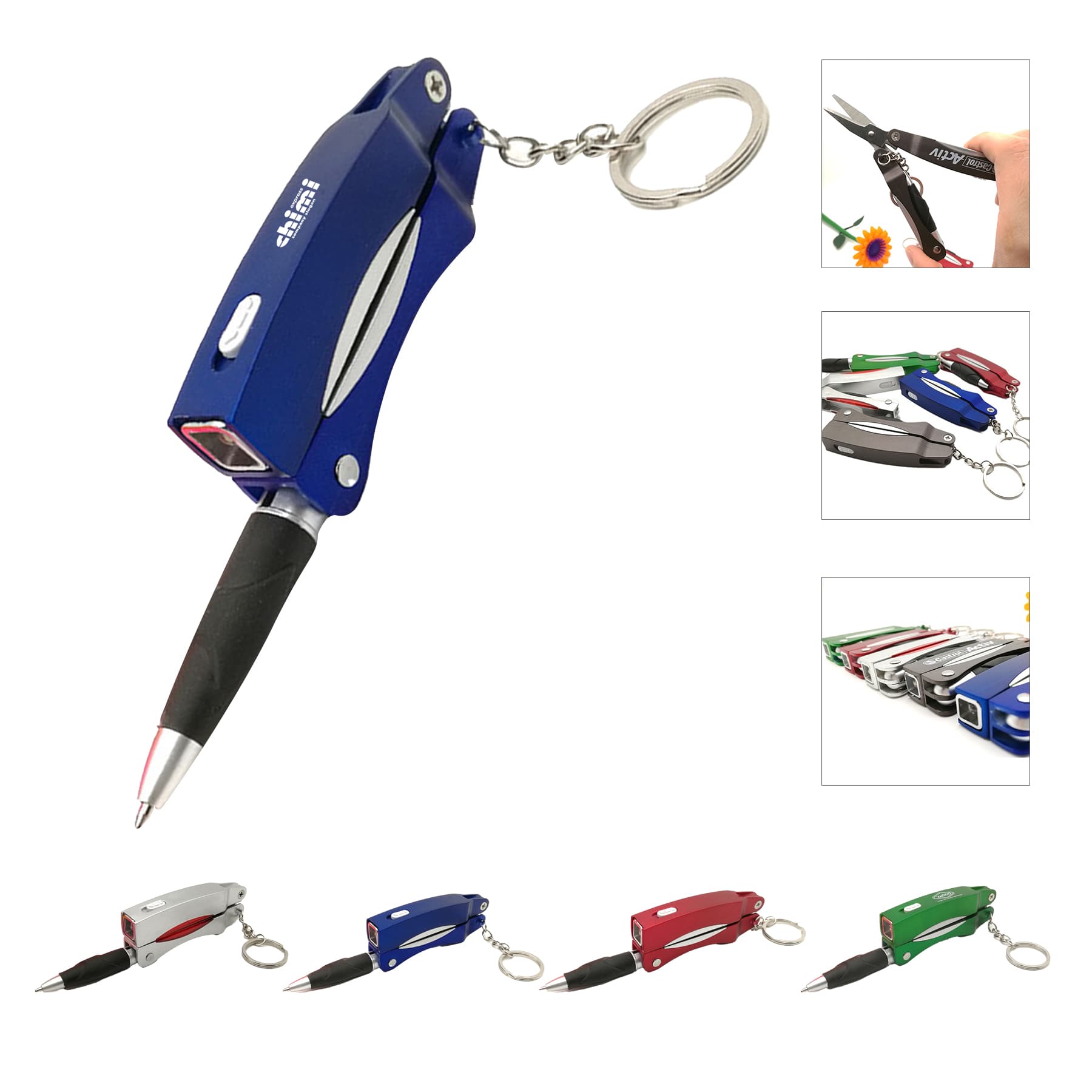 Foldable Scissors Ballpoint Pen