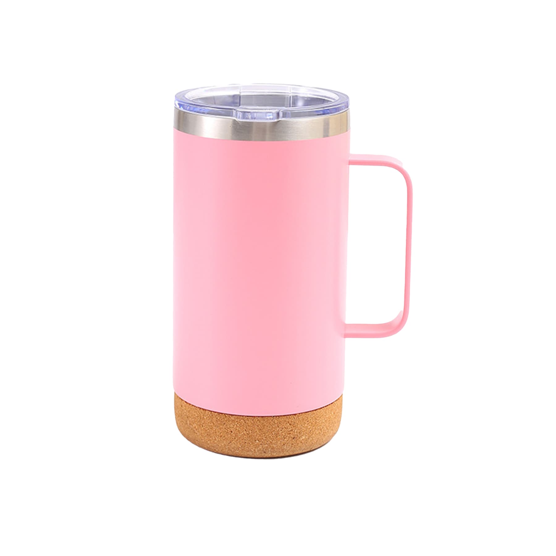 16oz Tumbler With Handle and Wooden Bottom