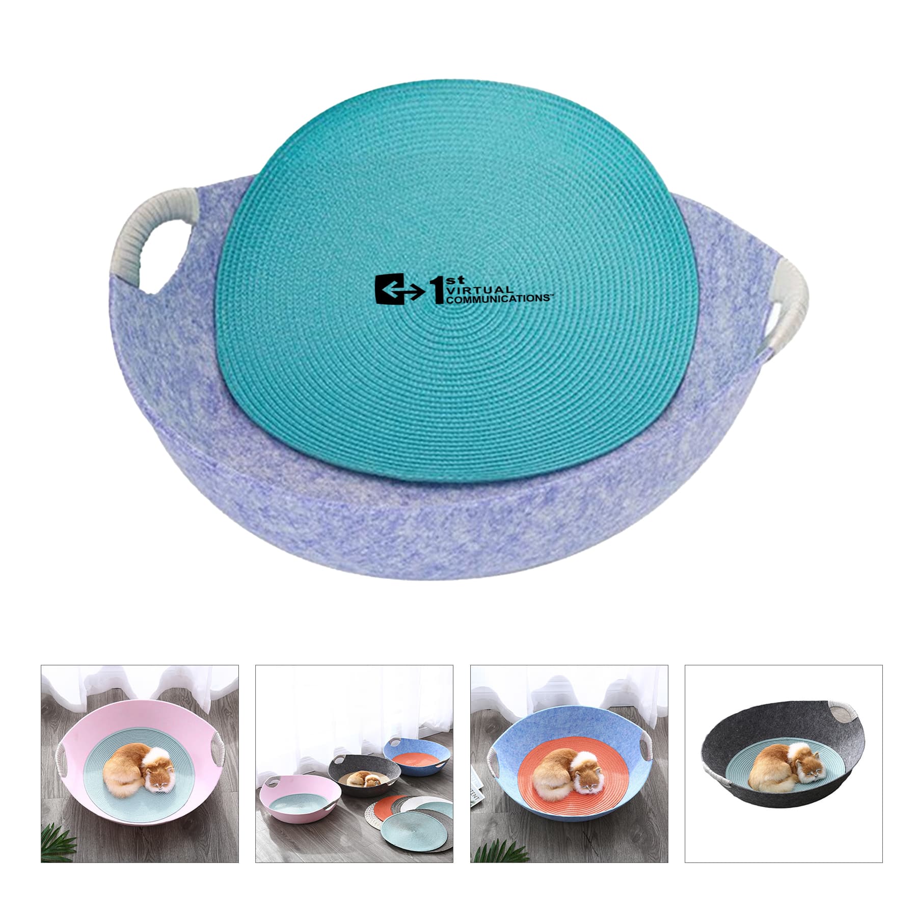 Cat and dog felt house for all seasons