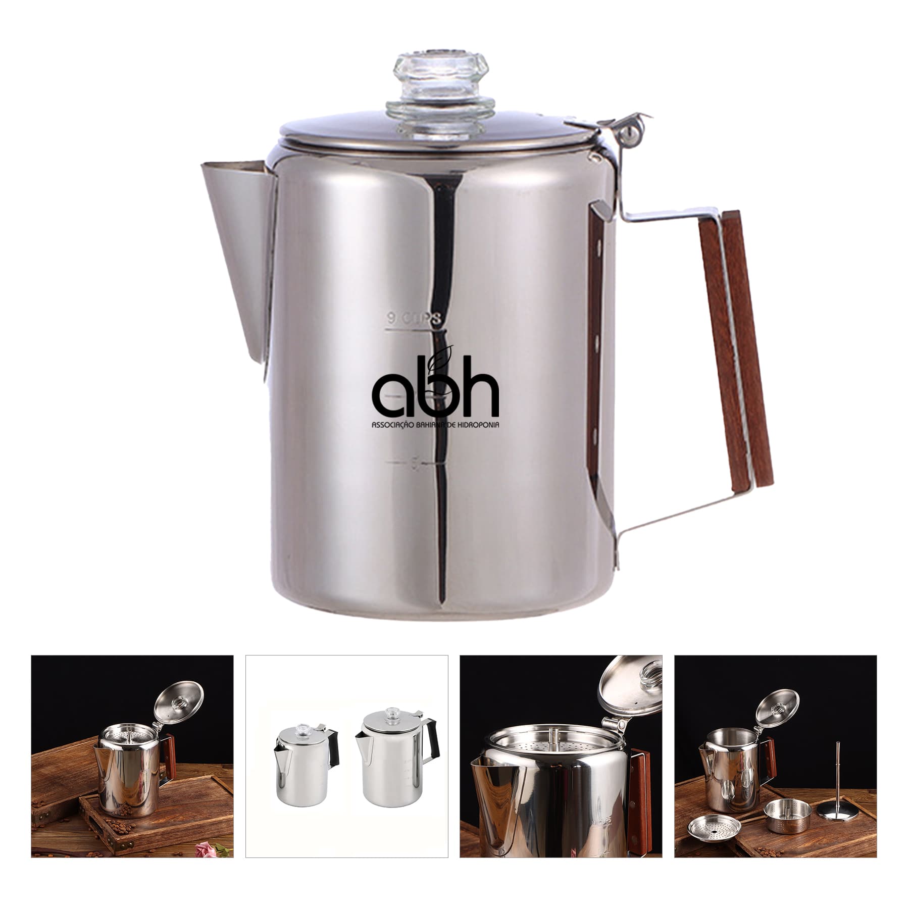 Stainless Steel Camping Percolator Coffee Pot