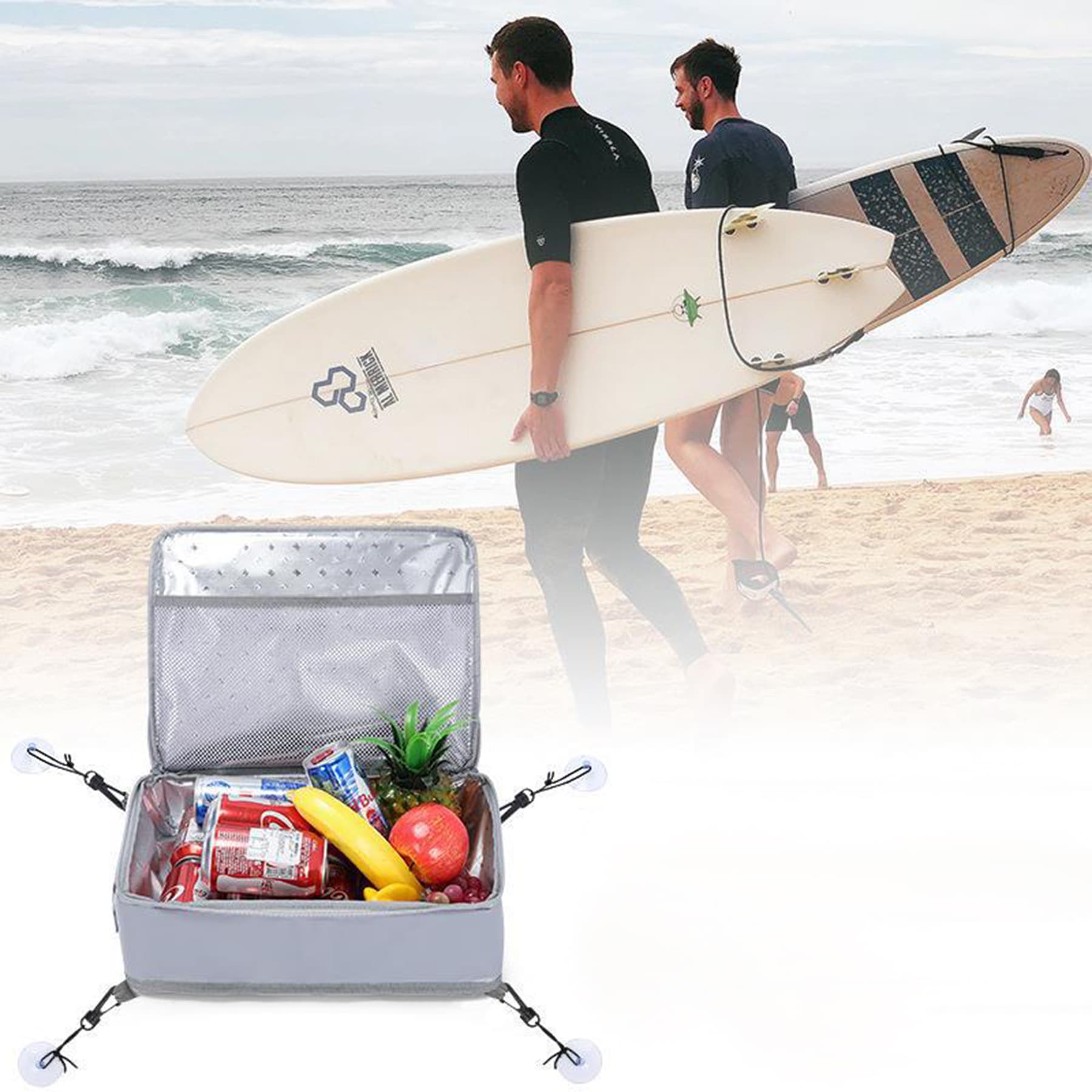 Paddle Board Deck Cooler Bag with Suction Cups