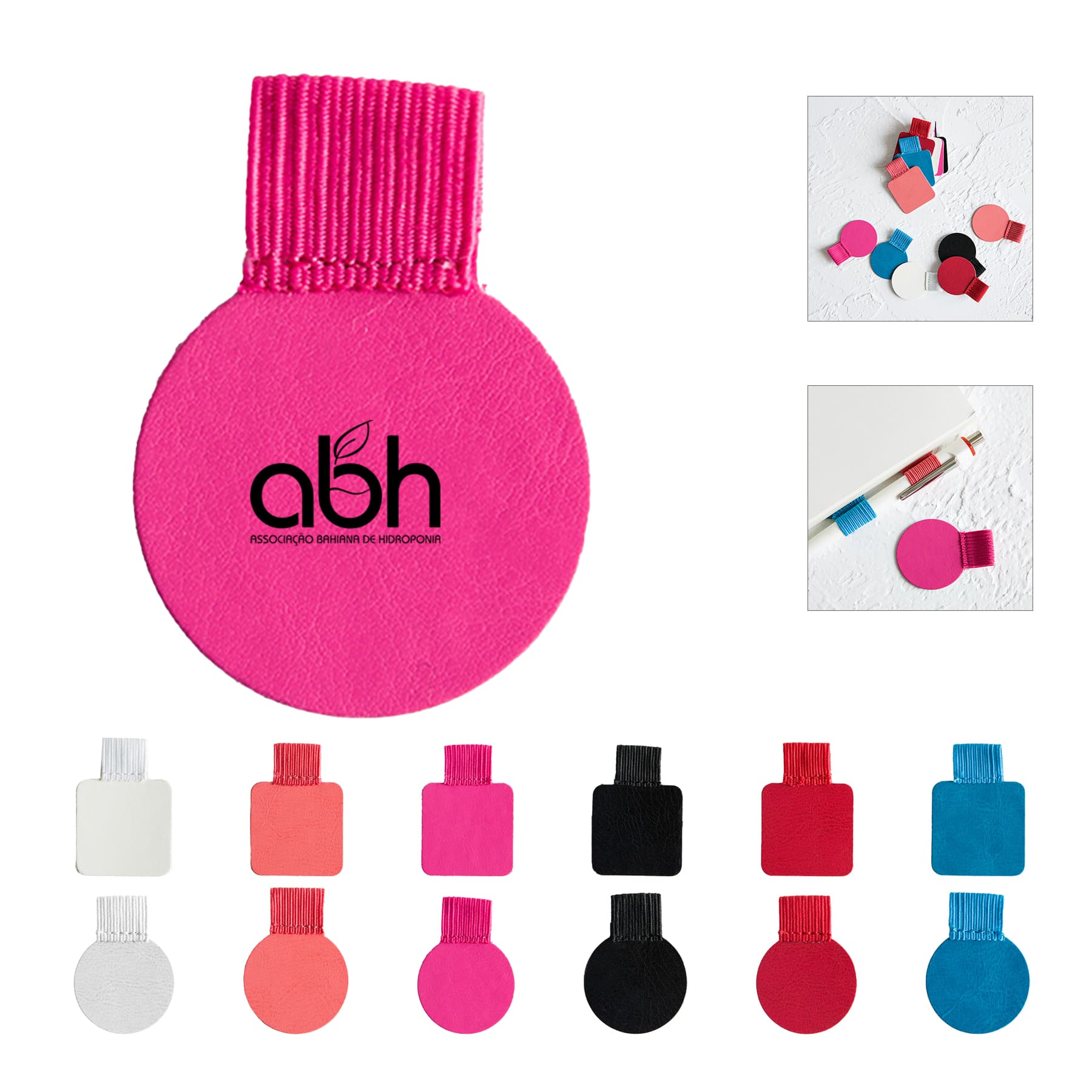 PU Leather Elastic & Self-adhesive Pen Loop Holder