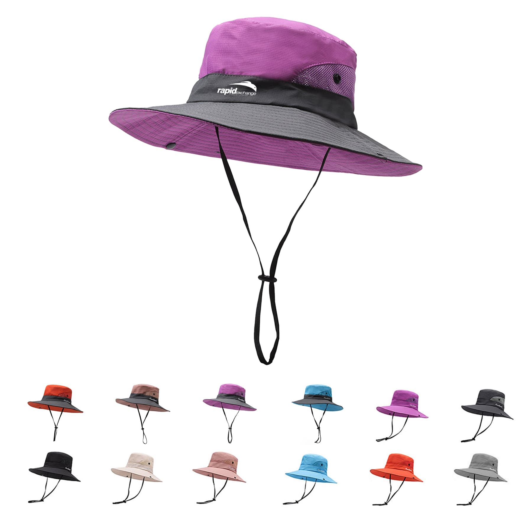 Quick-Dry Sun Hat With Drawstring Closure