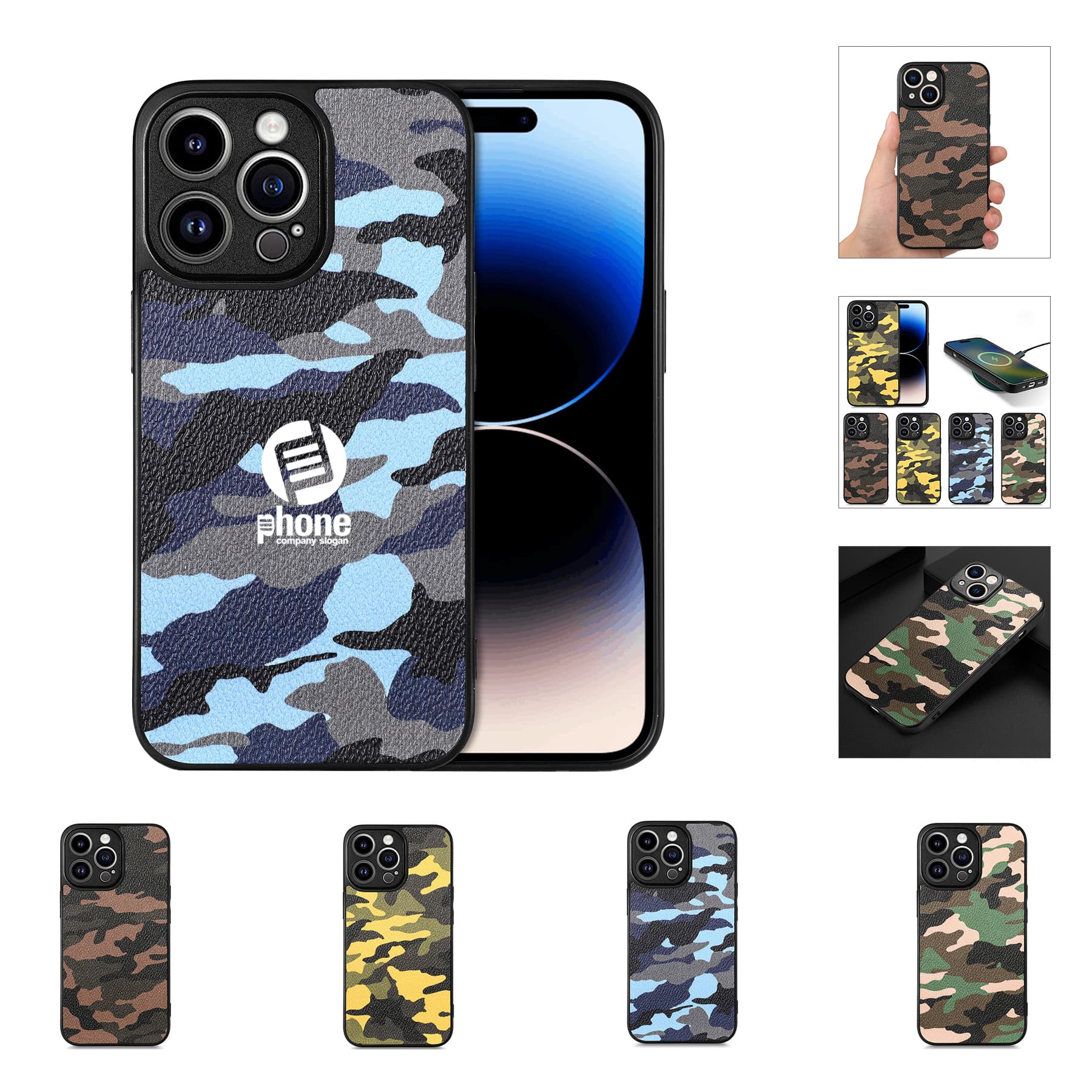 Camouflage pattern phone case for i-Phone
