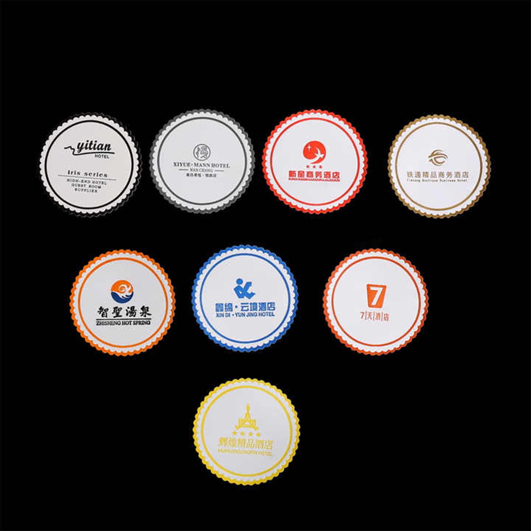 3.35" Full Color Disposable Absorbent Paper Coasters